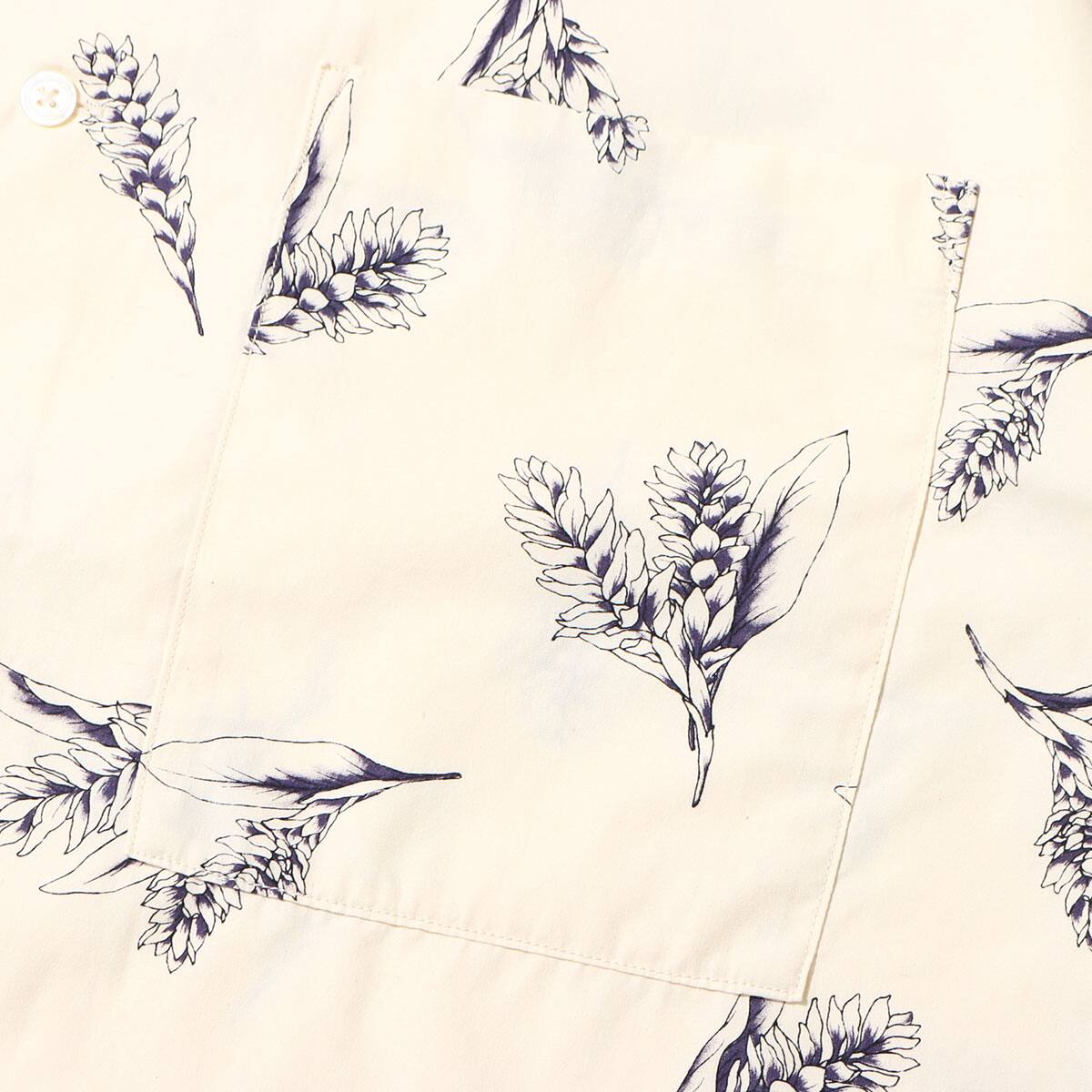 nanamica Open Collar Wind H/S Shirt Ecruの画像