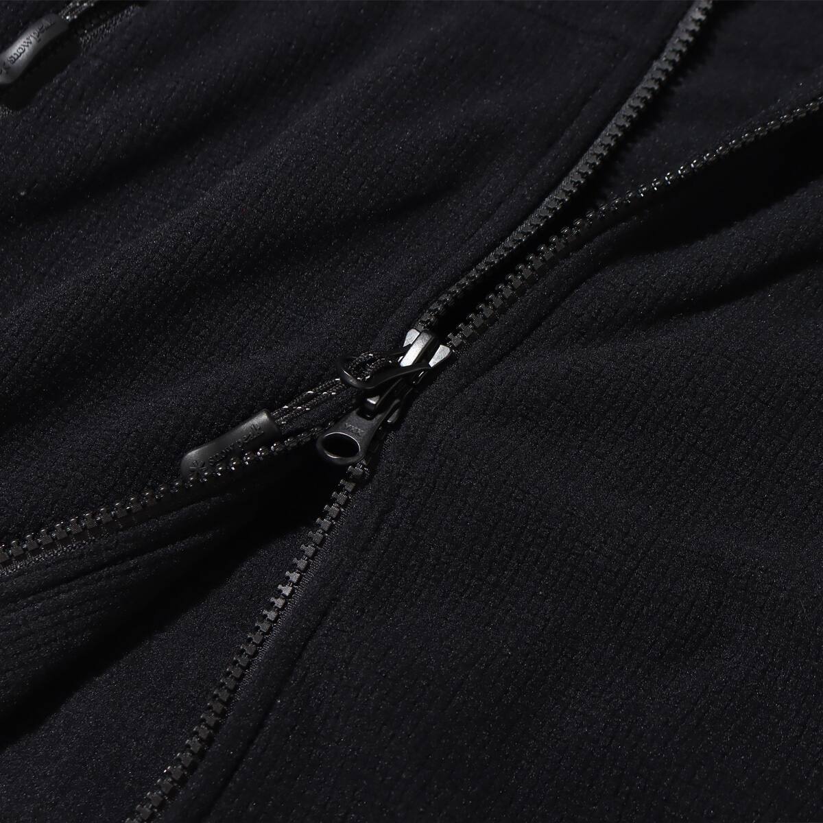 snow peak Grid Fleece Jacket Black 22FA-Iの画像
