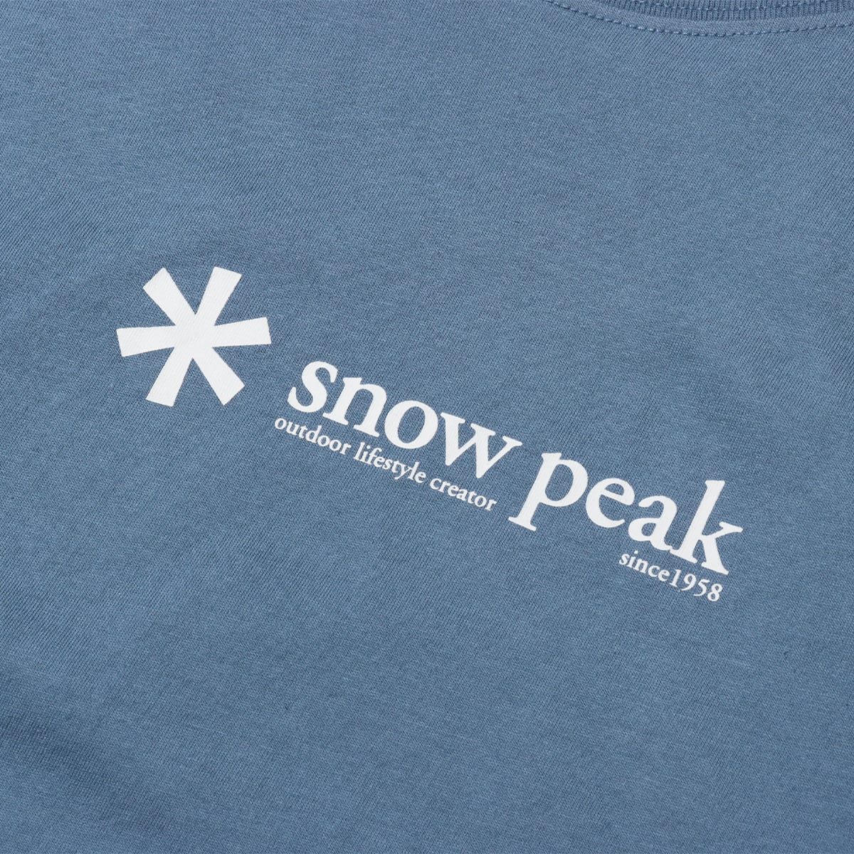 snow peak Soft Cotton Logo Long Sleeve T-Shirt Slateblue 24SP-Iの画像