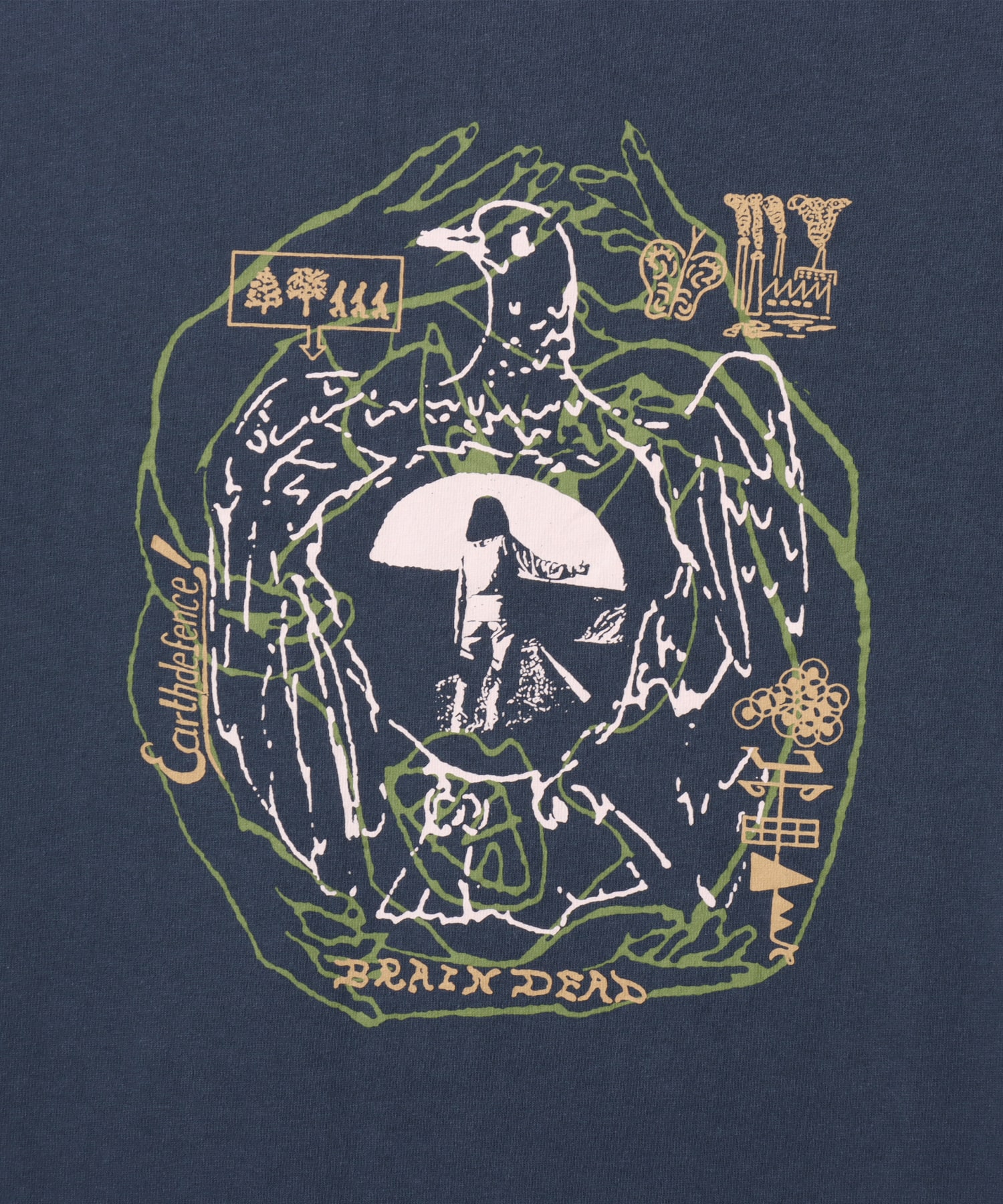BRAIN DEAD EARTH DEFENSE T-SHIRT SLATEの画像