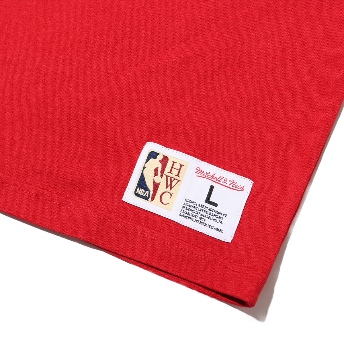 Mitchell & Ness PREMIUM POCKET TEE CBU REDの画像