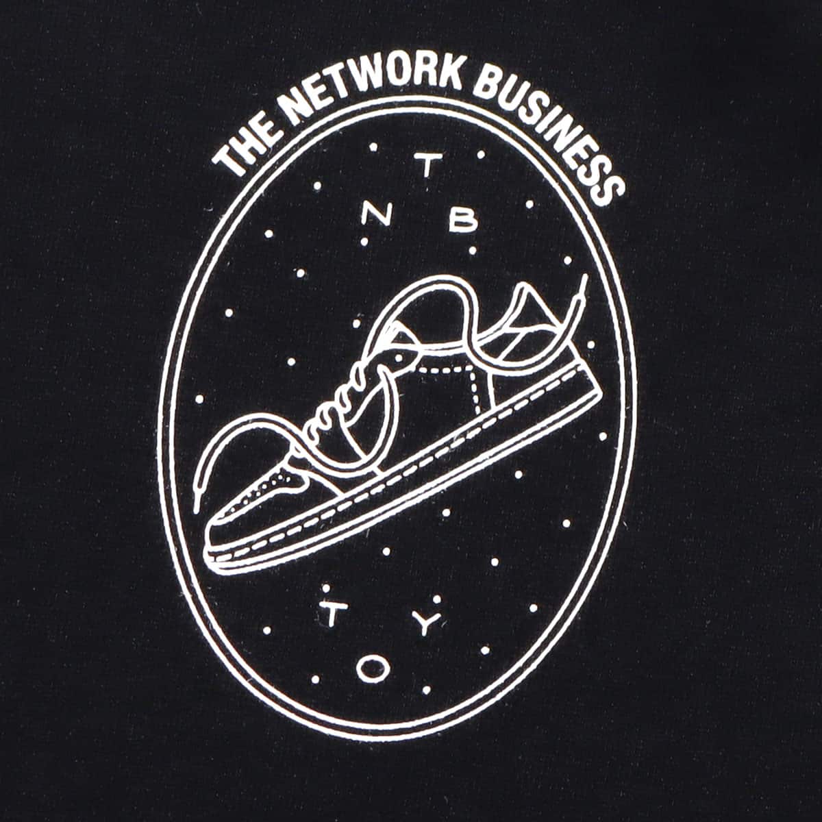 THE NETWORK BUSINESS CLEAR WING LOGO S/S TEE BLACKの画像