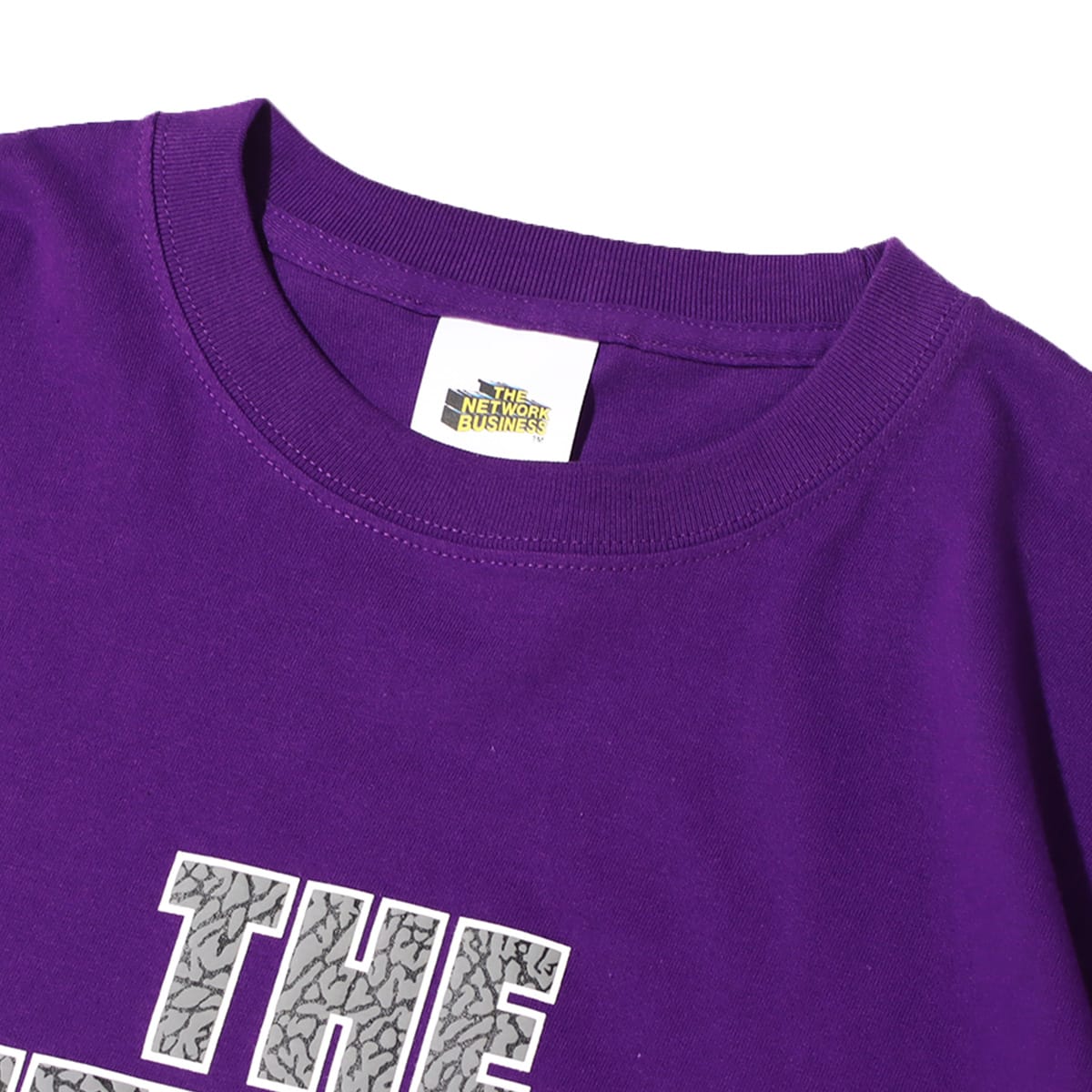 THE NETWORK BUSINESS FOAM PRINT ELEPHANT S/S TEE PURPLEの画像