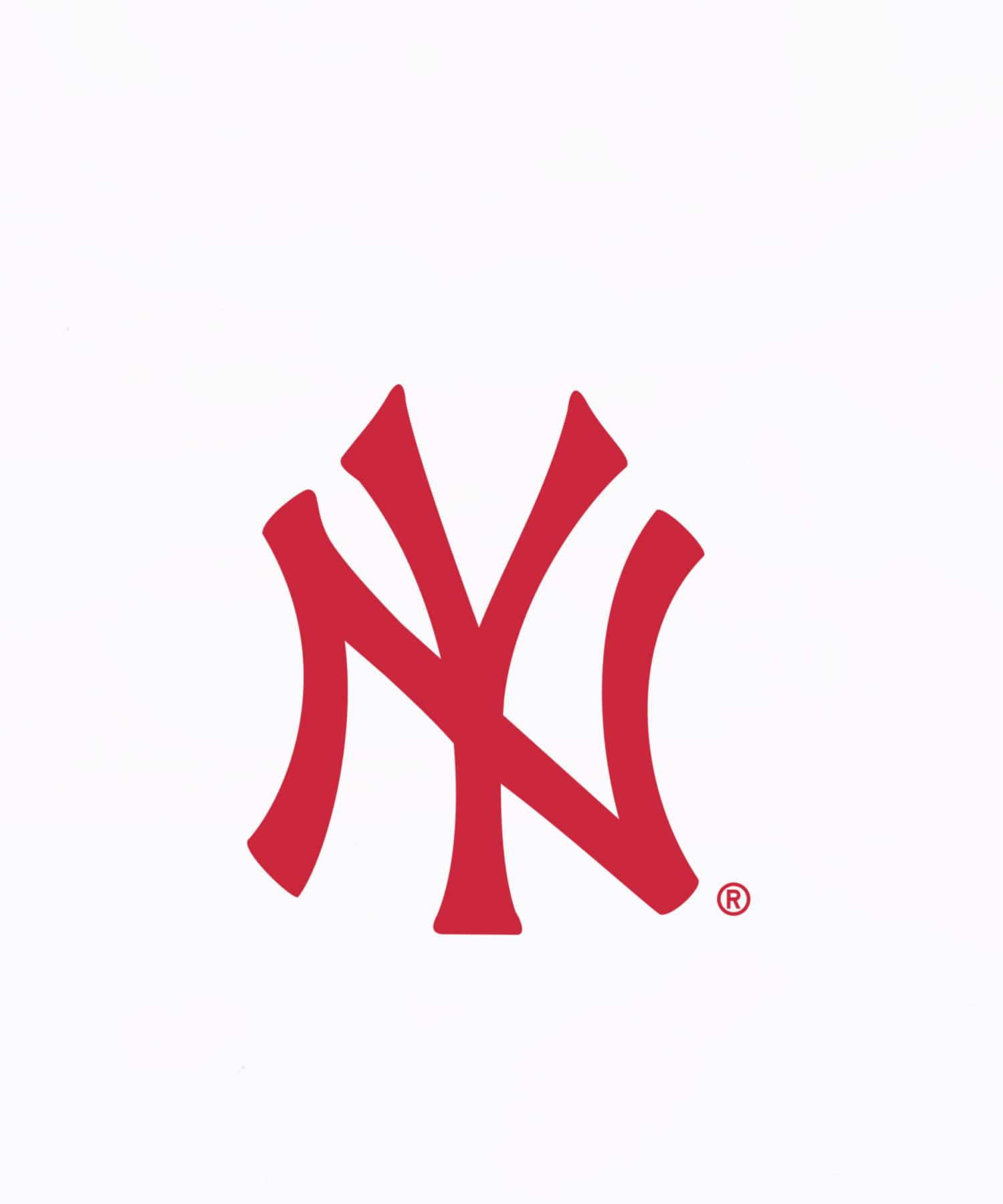 SPORTY＆RICH Yankees Serif Baseball Tee White/Fire redの画像