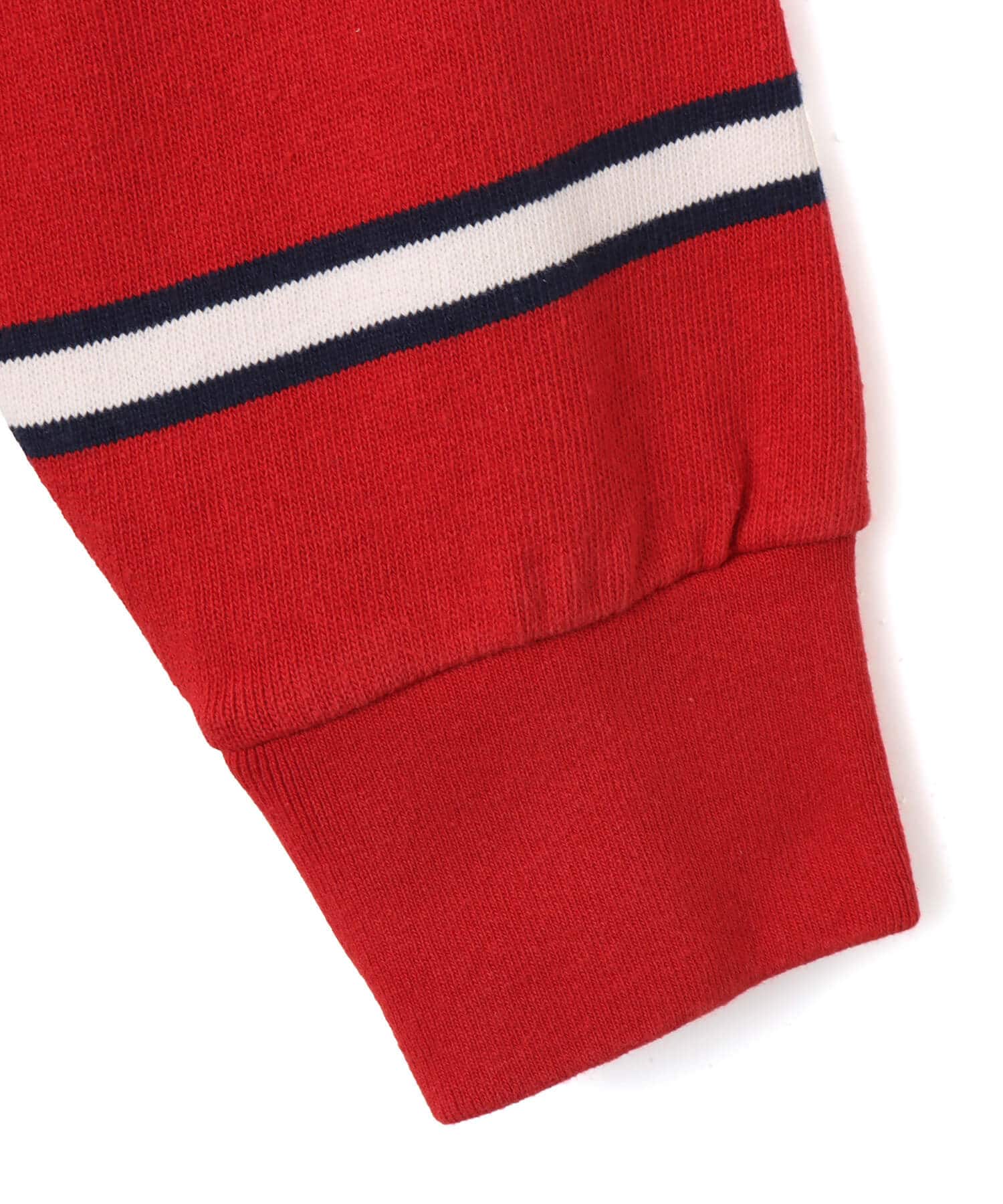 SPORTY＆RICH S&R Nautical Rugby Polo Ruby/Dark Navy/Whiteの画像