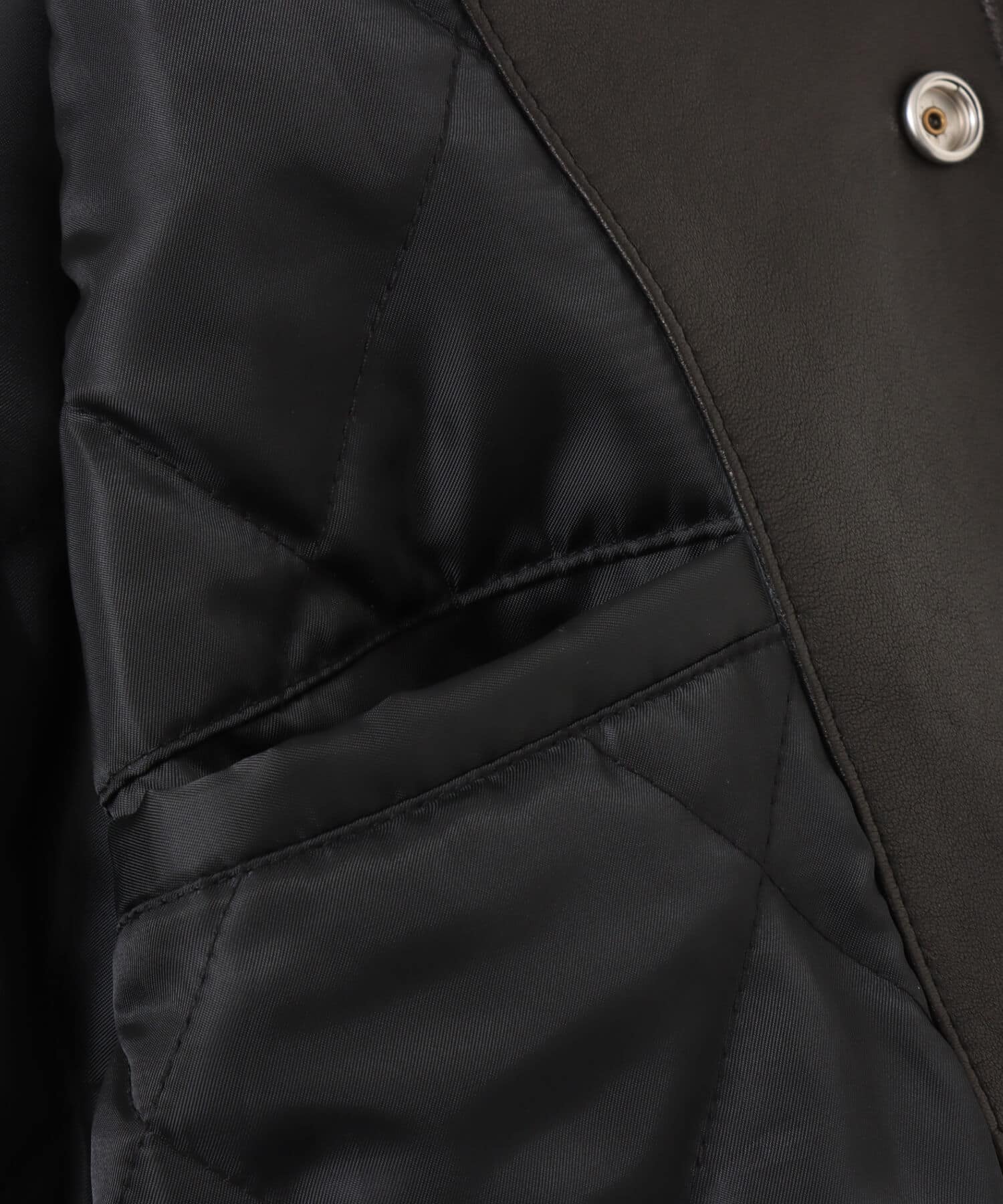 TOKYO 23 Leather Stadium Jacket BLACKの画像