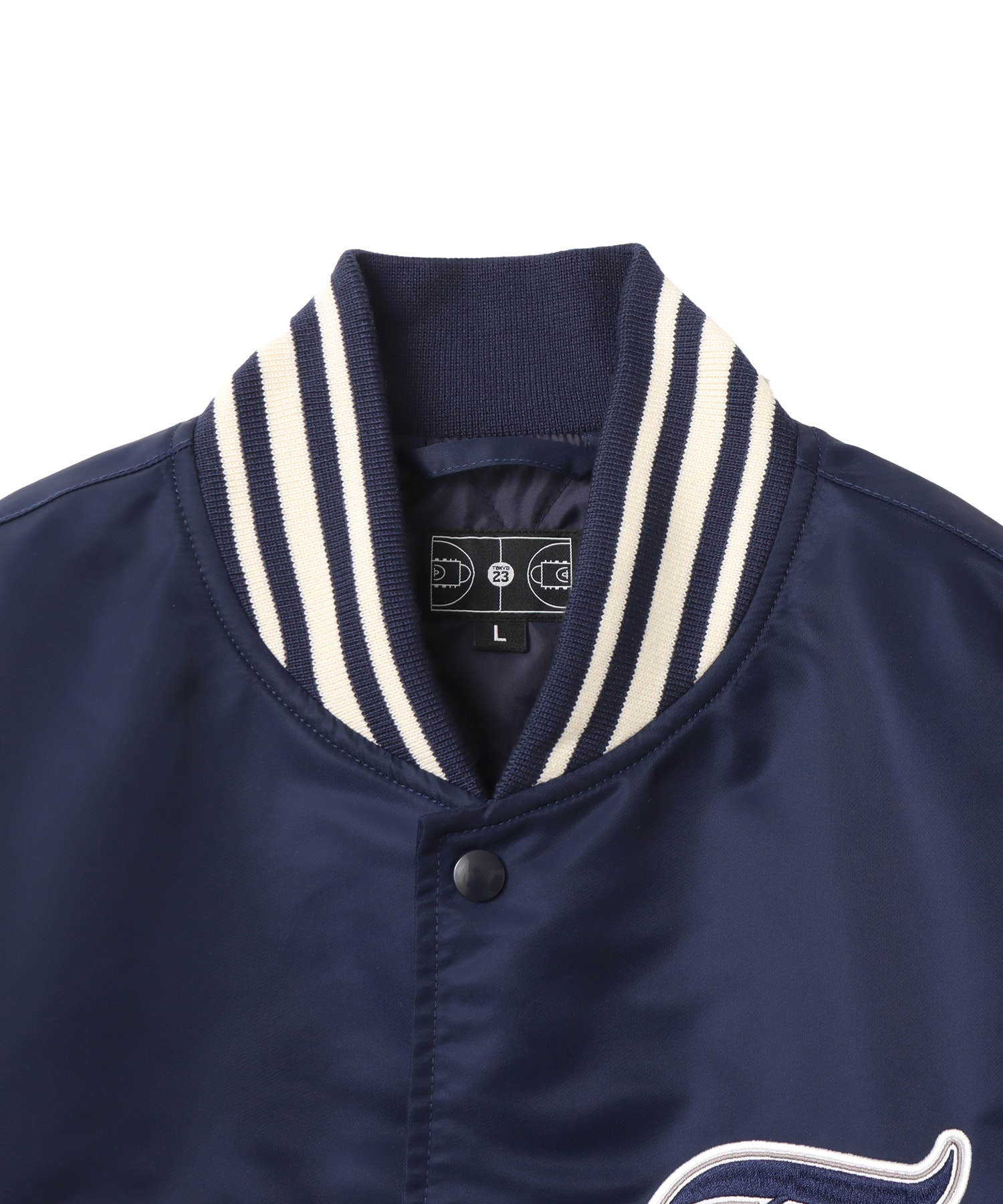 TOKYO 23 Patch Logo Varsity Jacket NAVYの画像