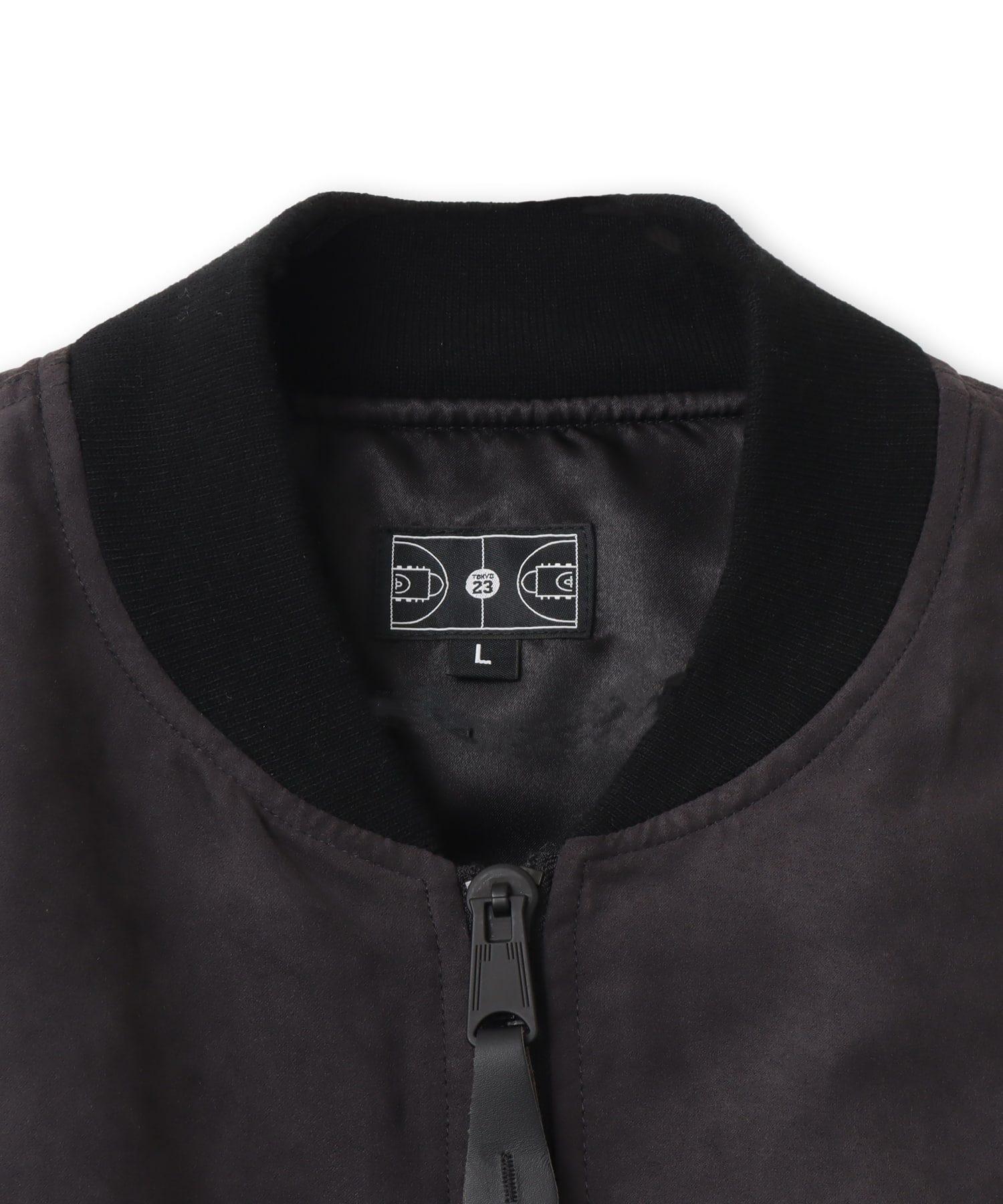 TOKYO 23 Faux Suede Bomber Jacket BLACKの画像