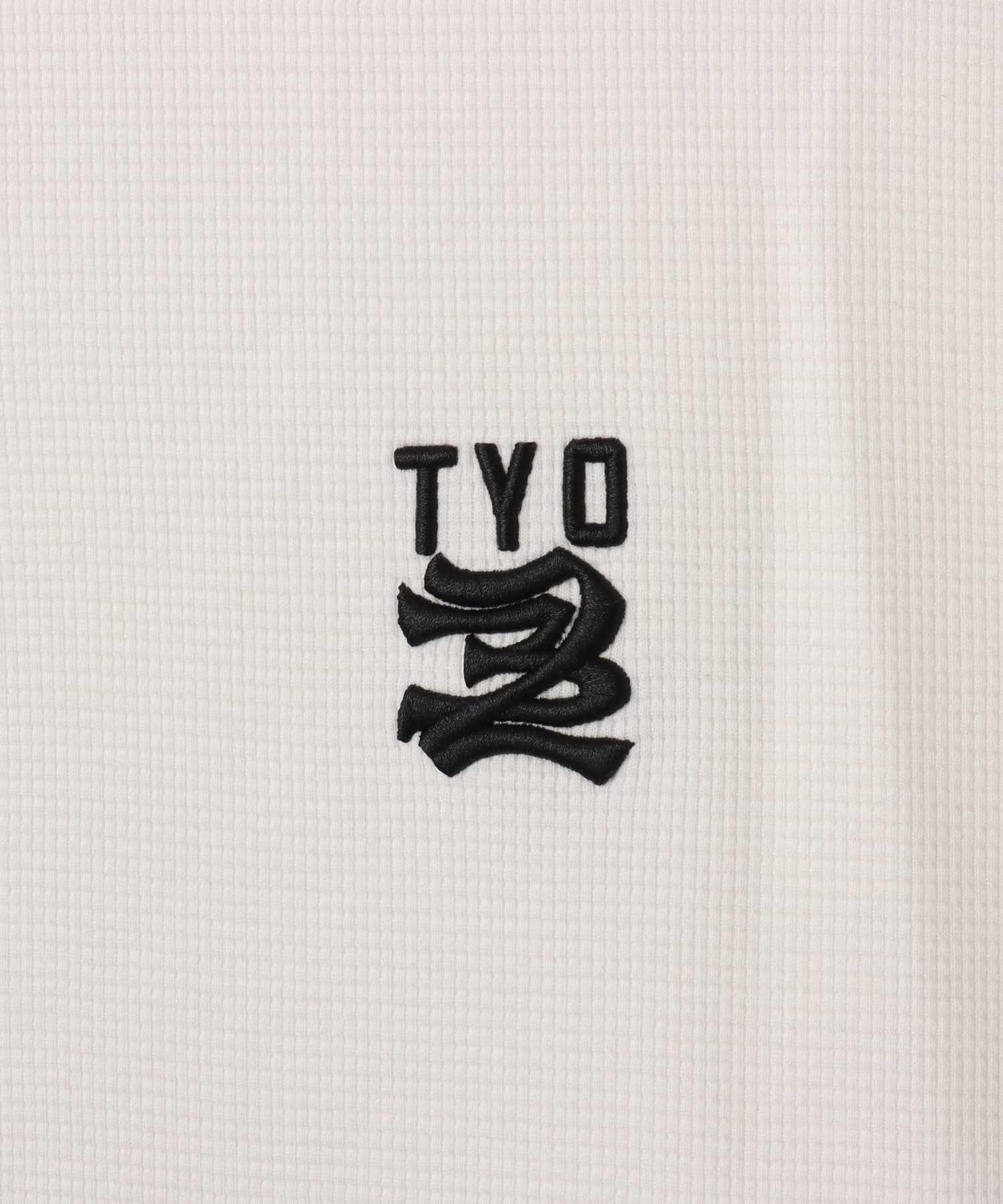 TOKYO23 Embroidery Logo Thermal LS T-shirt WHITEの画像