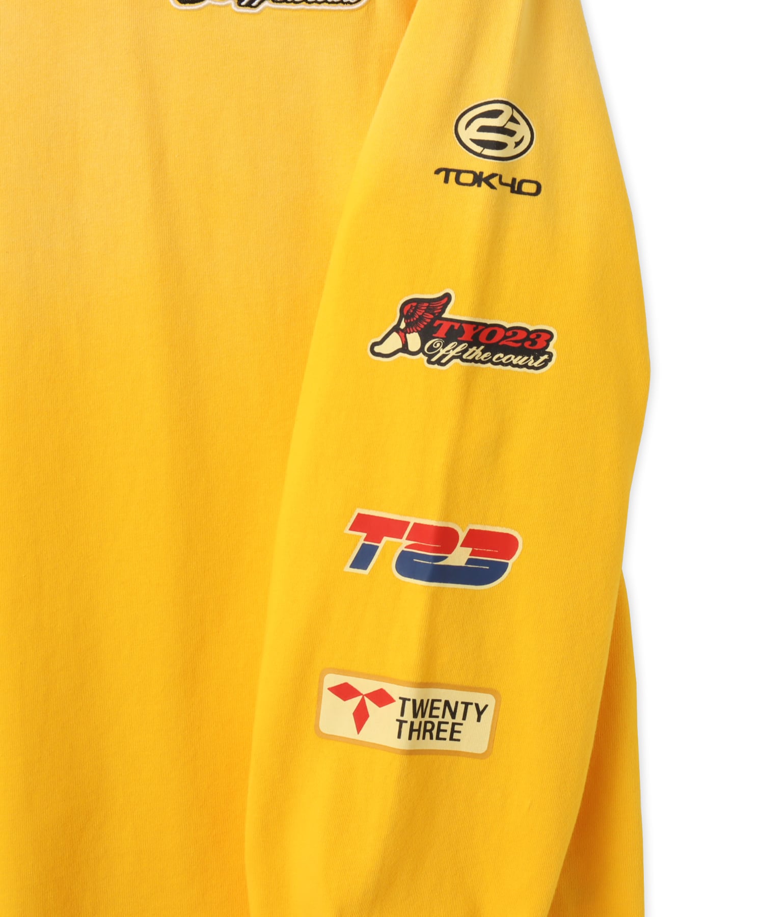 TOKYO 23 Vintage Racing Print LS T-shirt YELLOWの画像