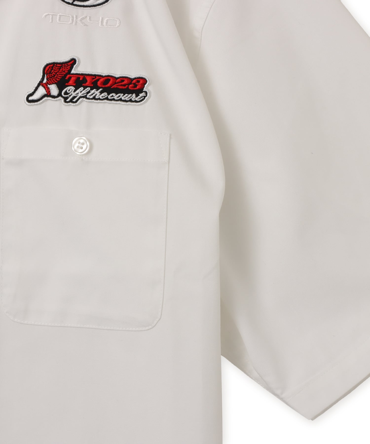 TOKYO 23 Racing Open Collar Shirt WHITEの画像