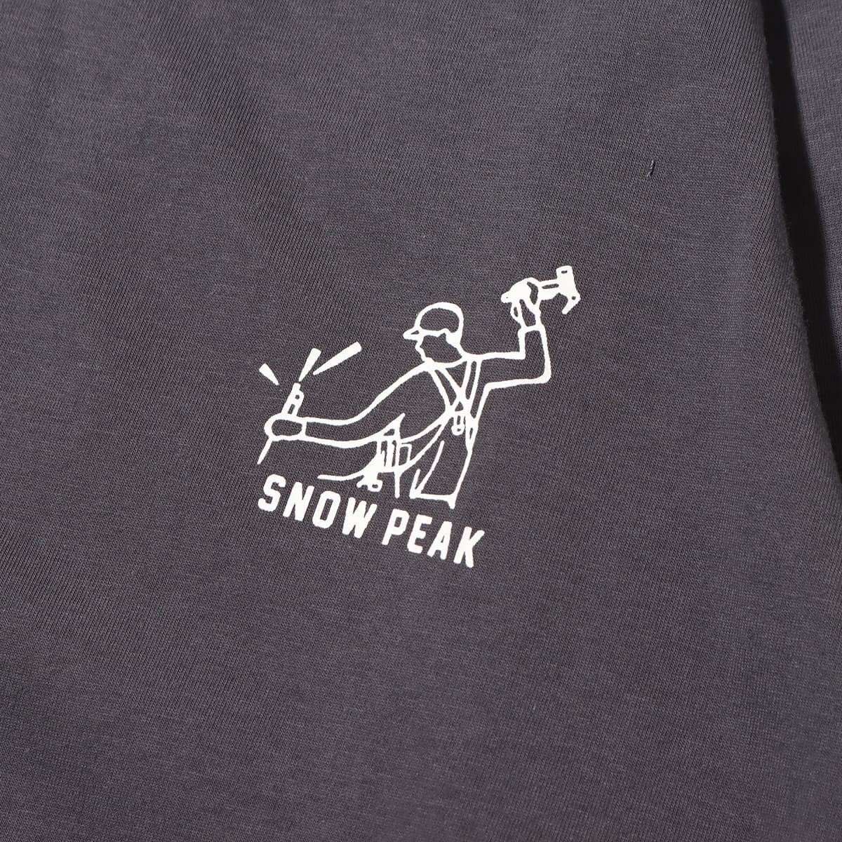 snow peak Foam Printed L/S T shirt Snow Peak Charcoal 23FA-Iの画像