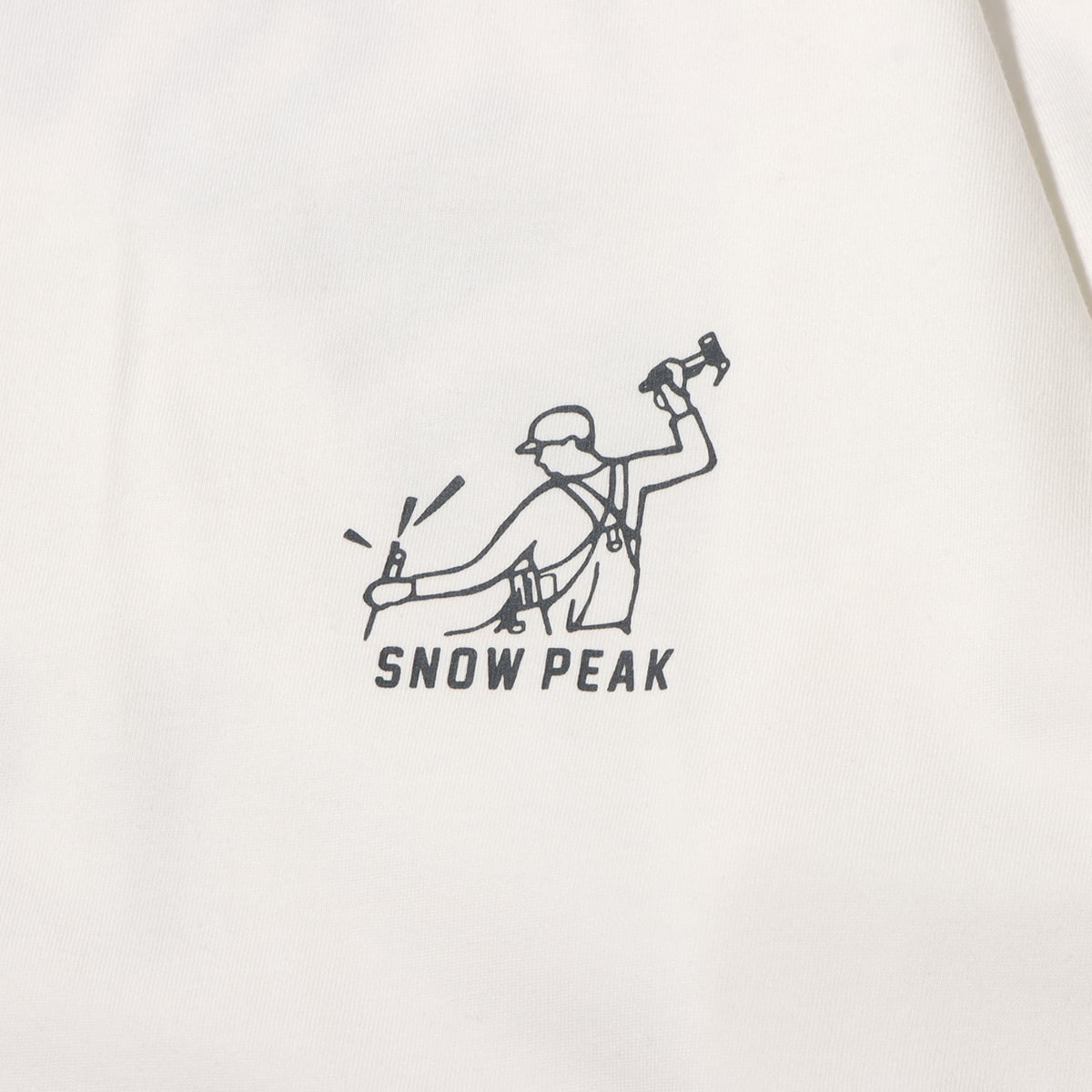 snow peak Foam Printed L/S T shirt Snow Peak White 23FA-Iの画像