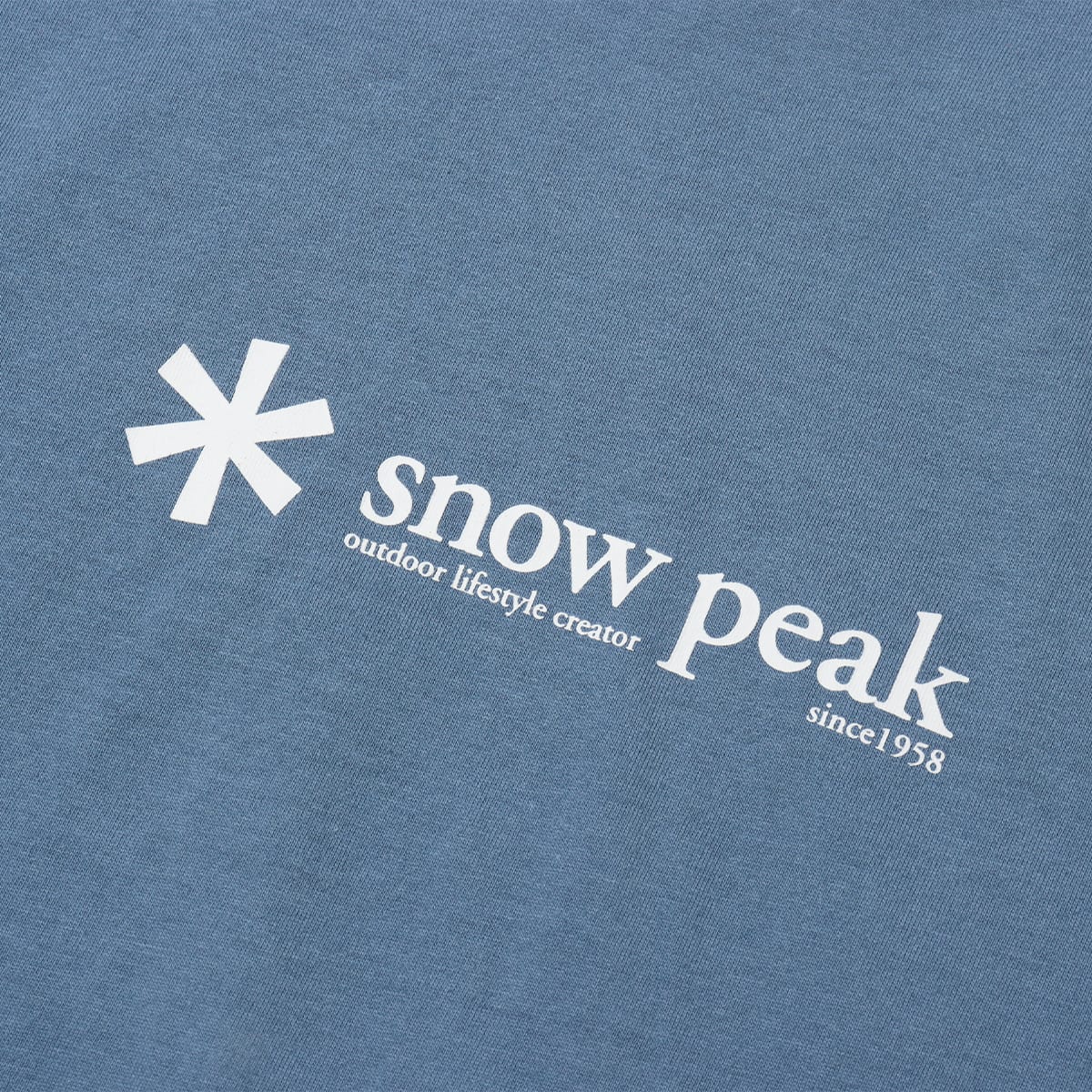 snow peak Soft Cotton Logo Short Sleeve T-Shirt Slateblue 24SP-Iの画像