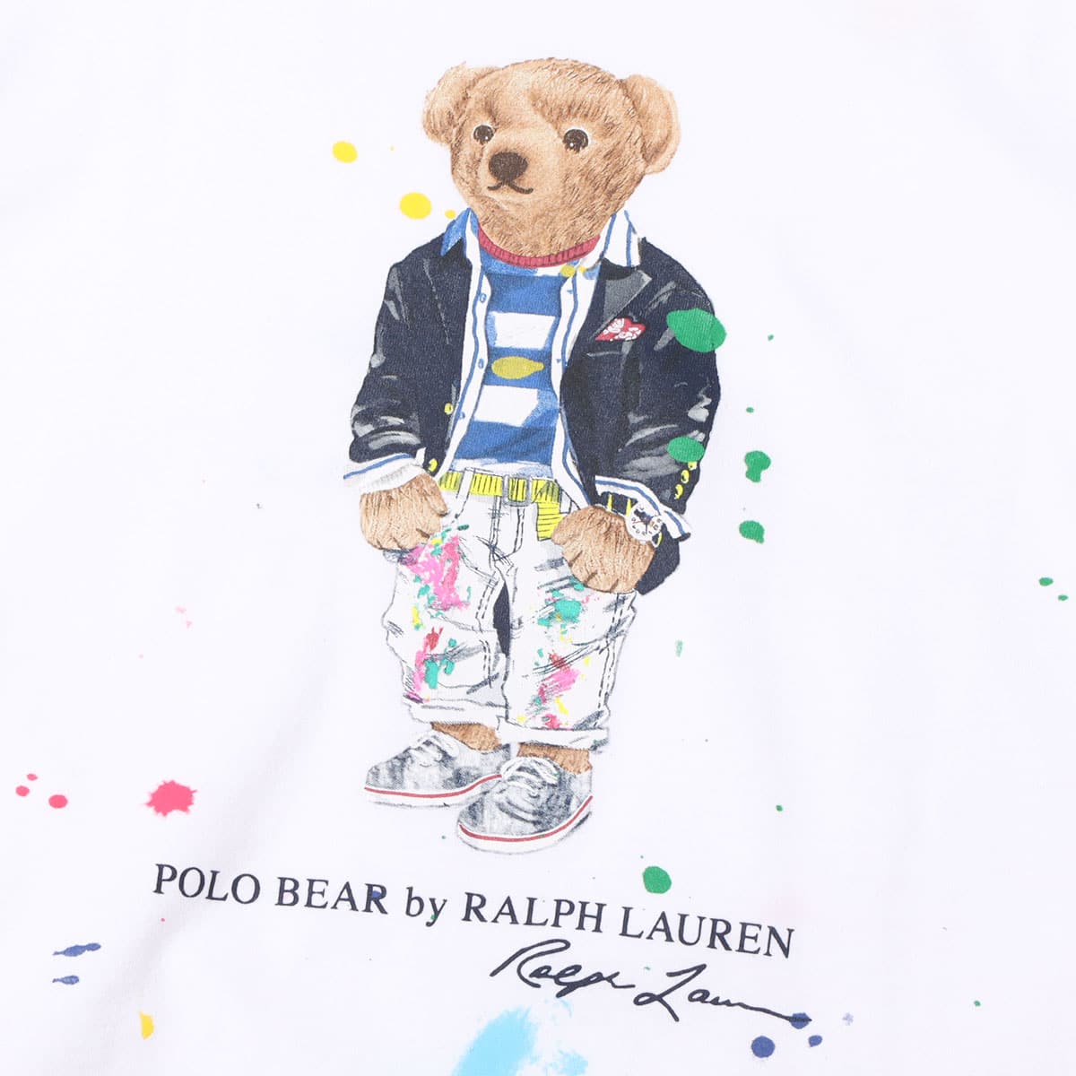 POLO RALPH LAUREN CUSTOM SLIM FIT POLO BEAR T-SHIRT WHITE CLR SHOP BEAR 22SS-Iの画像