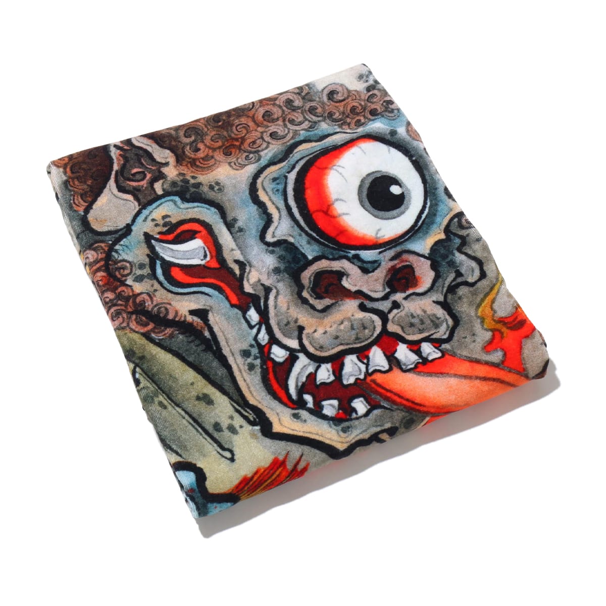 THREE TIDES TATTOO GANJI YOKAI BATH TOWEL GREY 20SU-Iの画像
