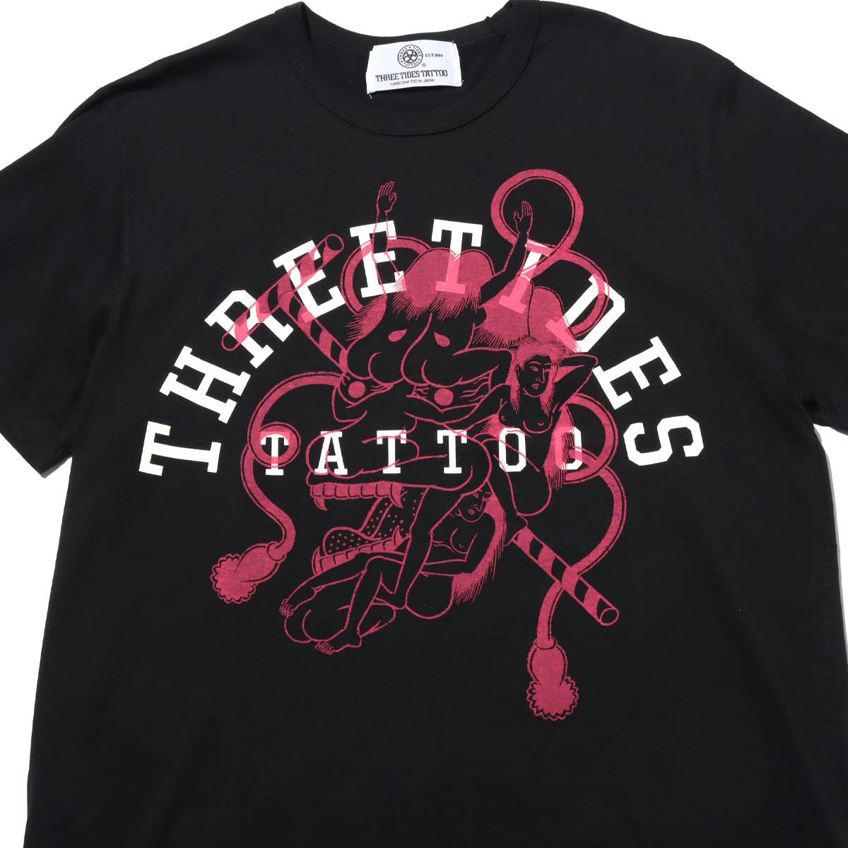 THREE TIDES TATTOO TTT LOGO G HANNYA T BLACK BLACK 20HO-Iの画像