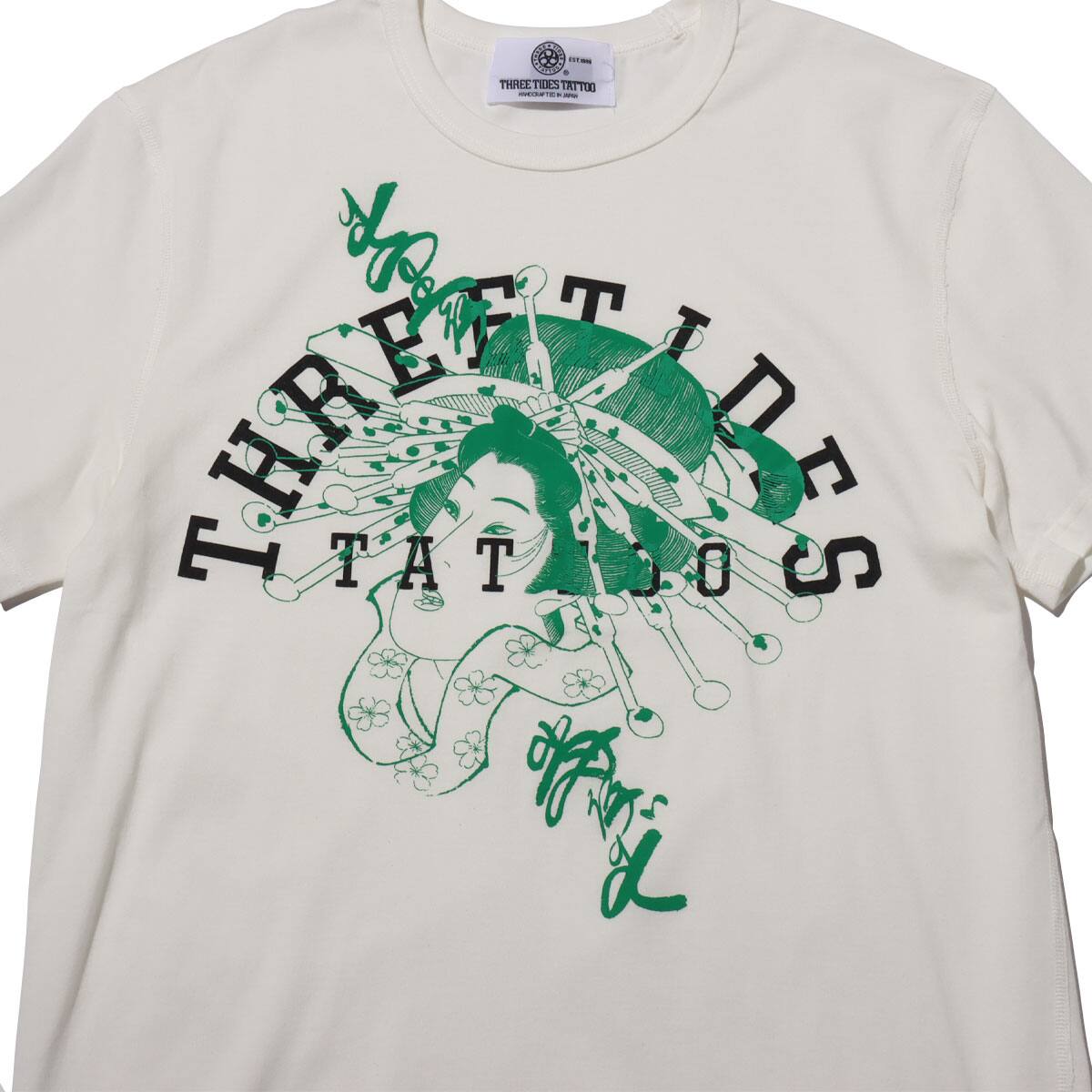 THREE TIDES TATTOO TTT LOGO OIRAN T WHITE 20HO-Iの画像