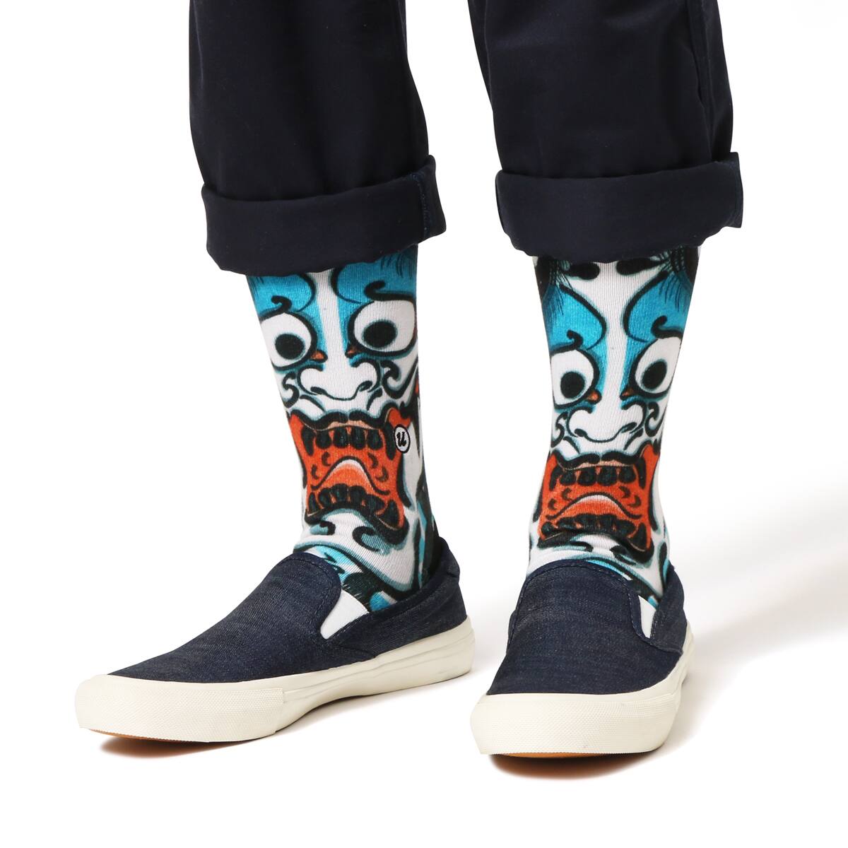 UBIQ“IREZUMI” SOCKS (Hannya)  Designed by Ukiyoemon BLACKの画像