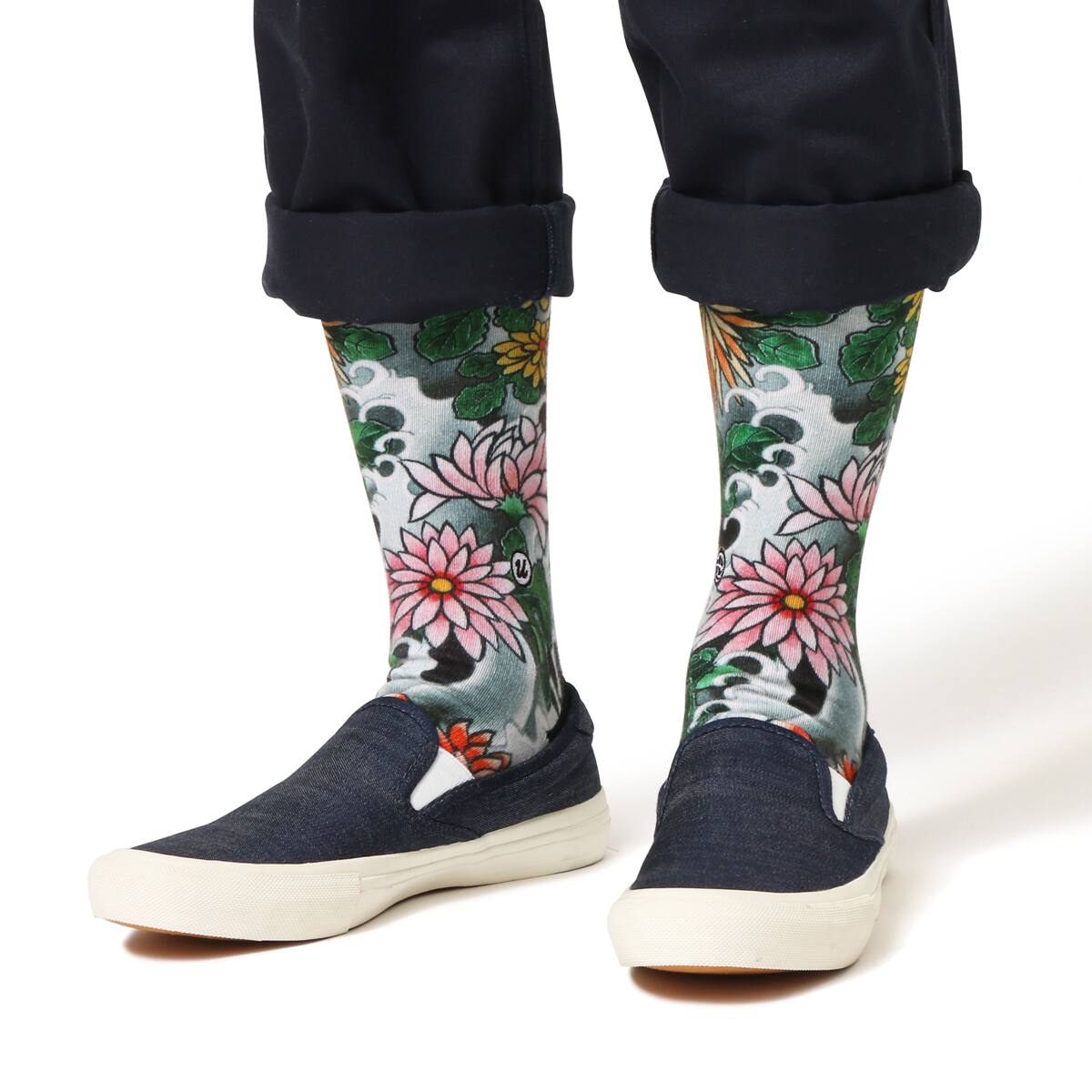 UBIQ“IREZUMI” SOCKS (Kiku) Designed by Horitatsu BLACKの画像