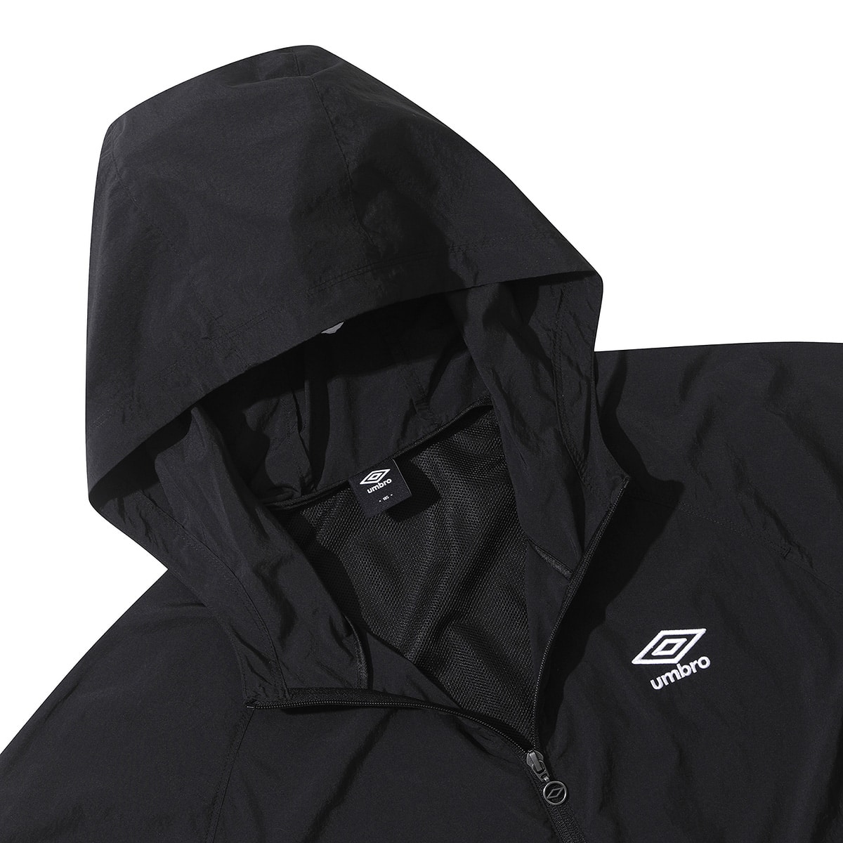 UMBRO PACKABLE HOODIE LONG SLEEVE JACKET BLACK 23SU-S