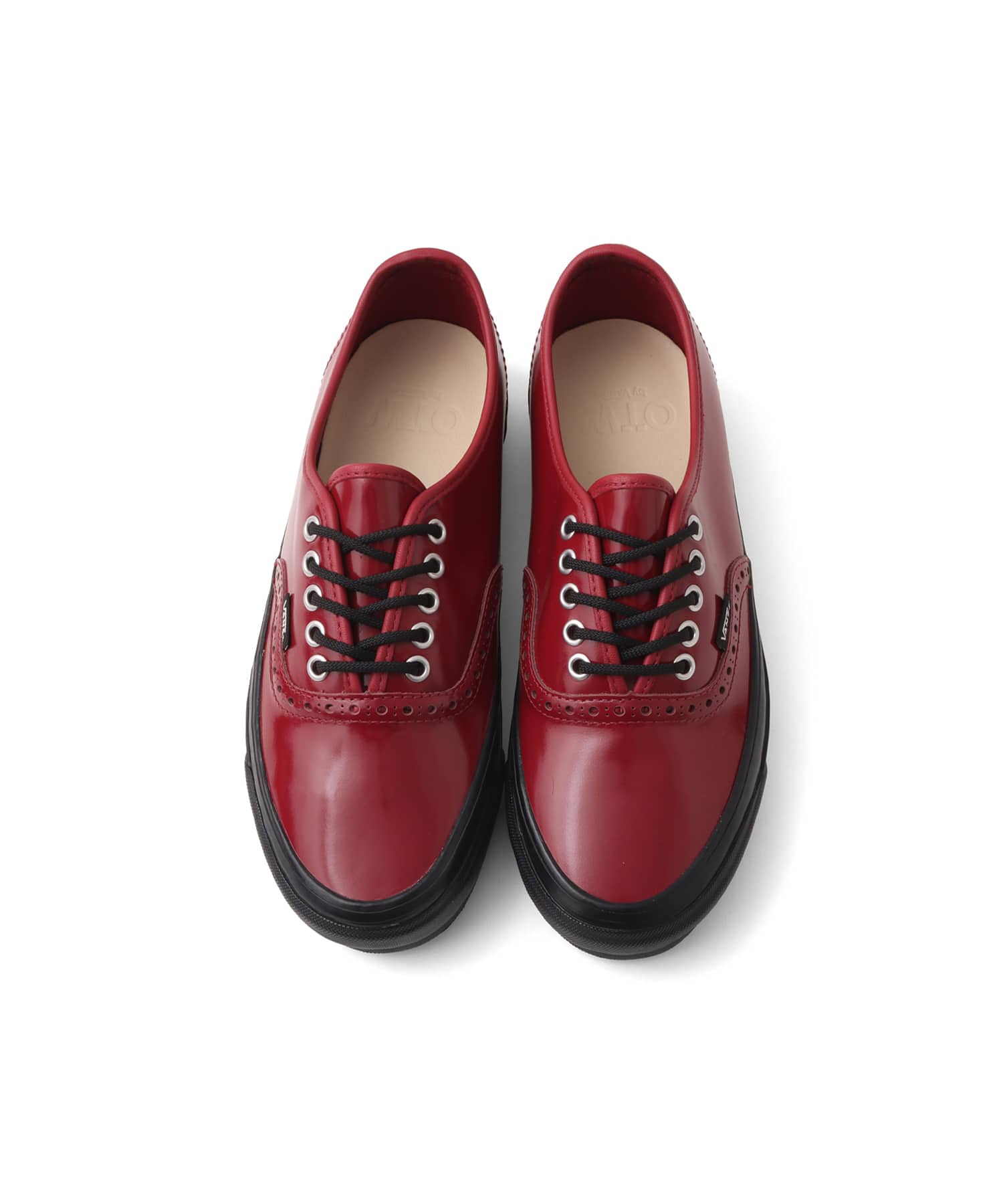 VANS OTW Authentic 44 Siped Vibram Gloss Leather Brogue Bordeaux/Blackの画像