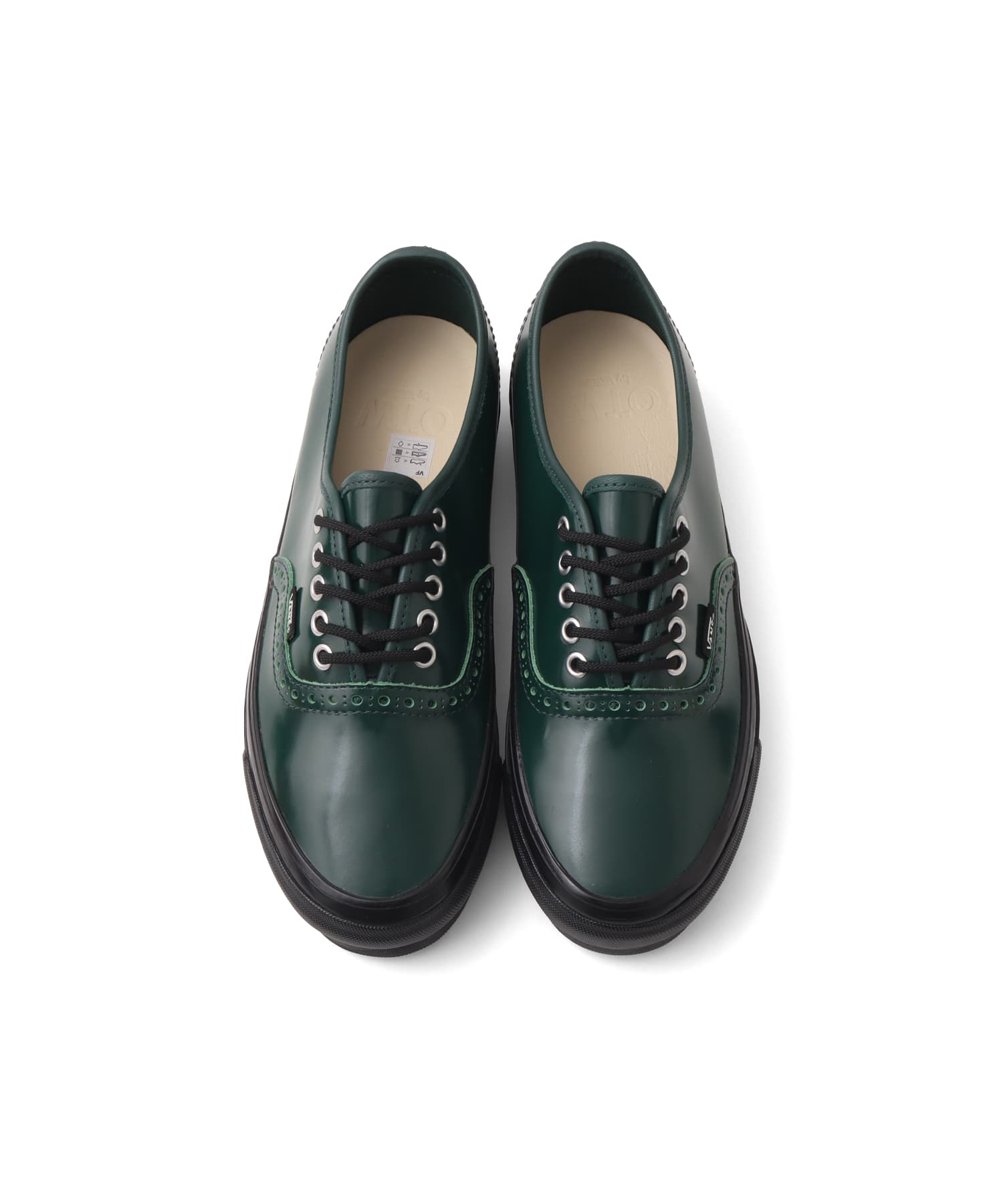 VANS OTW Authentic 44 Siped Vibram Gloss Leather Brogue Emerald/Blackの画像