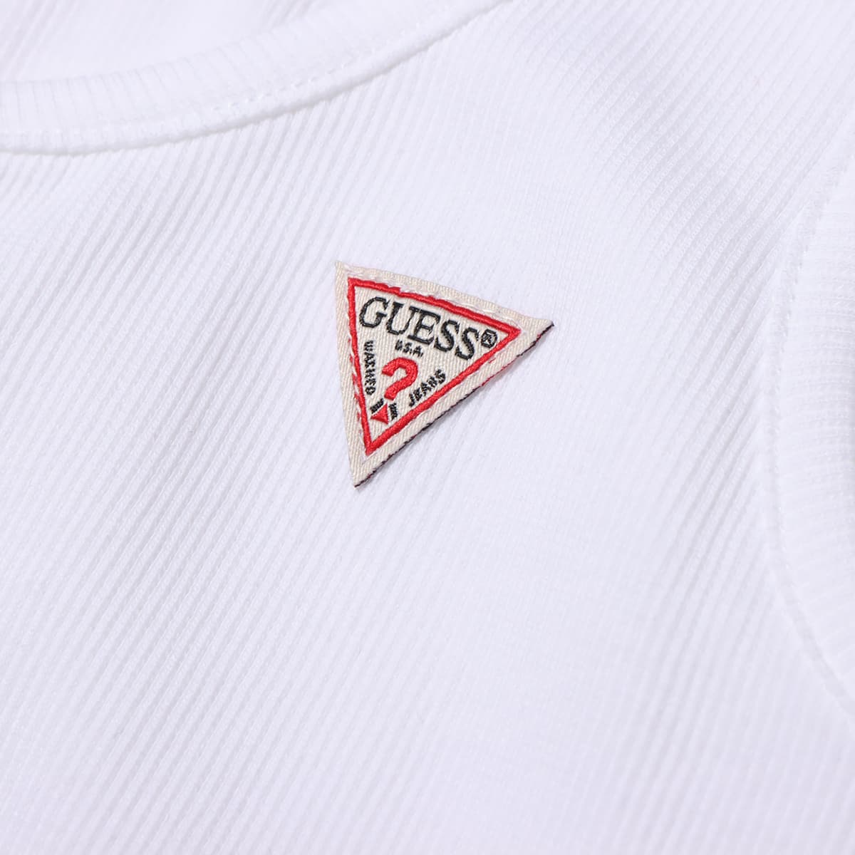 GUESS SL GUESS LOGO CROP TANK WHITE 21SS-Iの画像