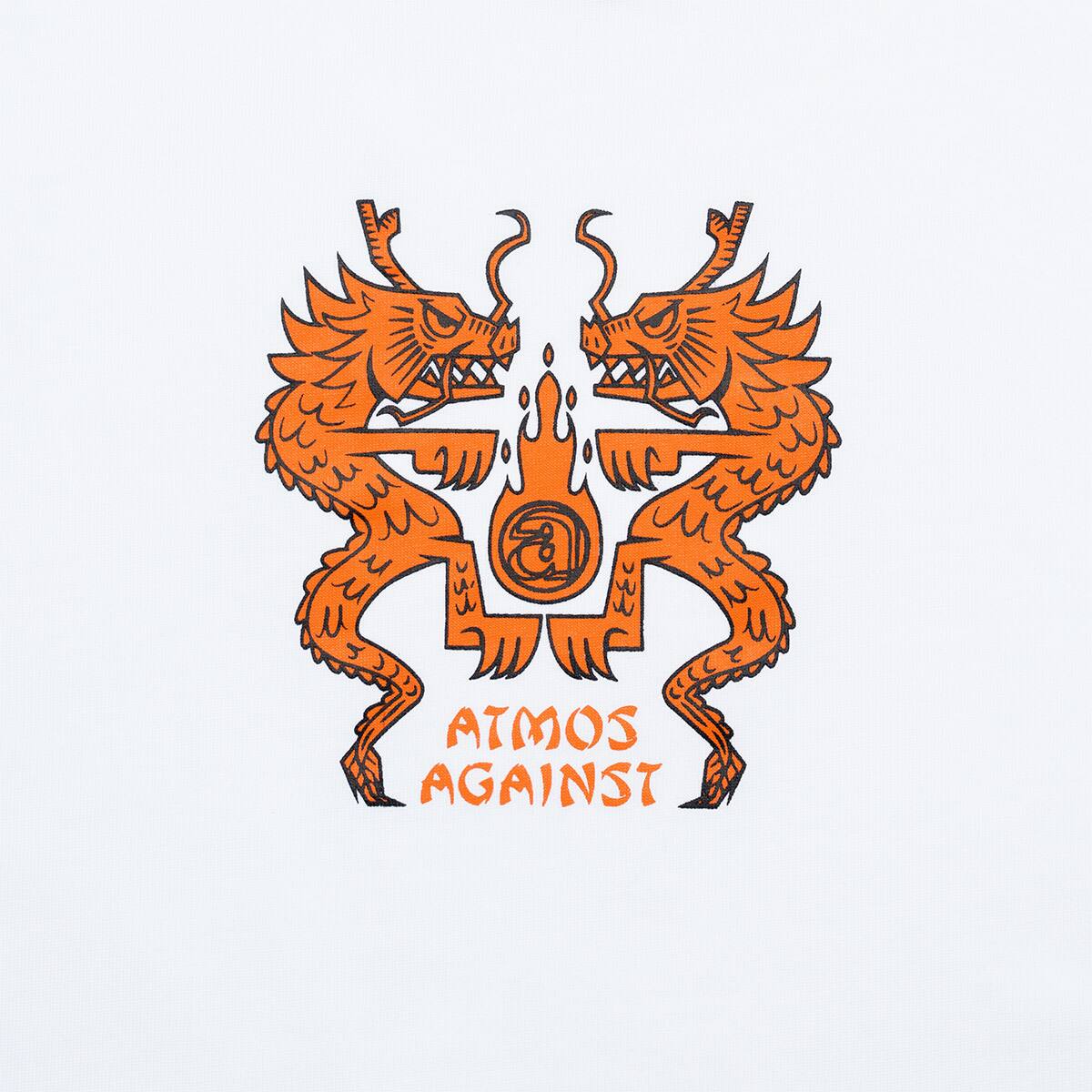 AGAINST LAB X ATMOS EMBLEM TEE WHITEの画像