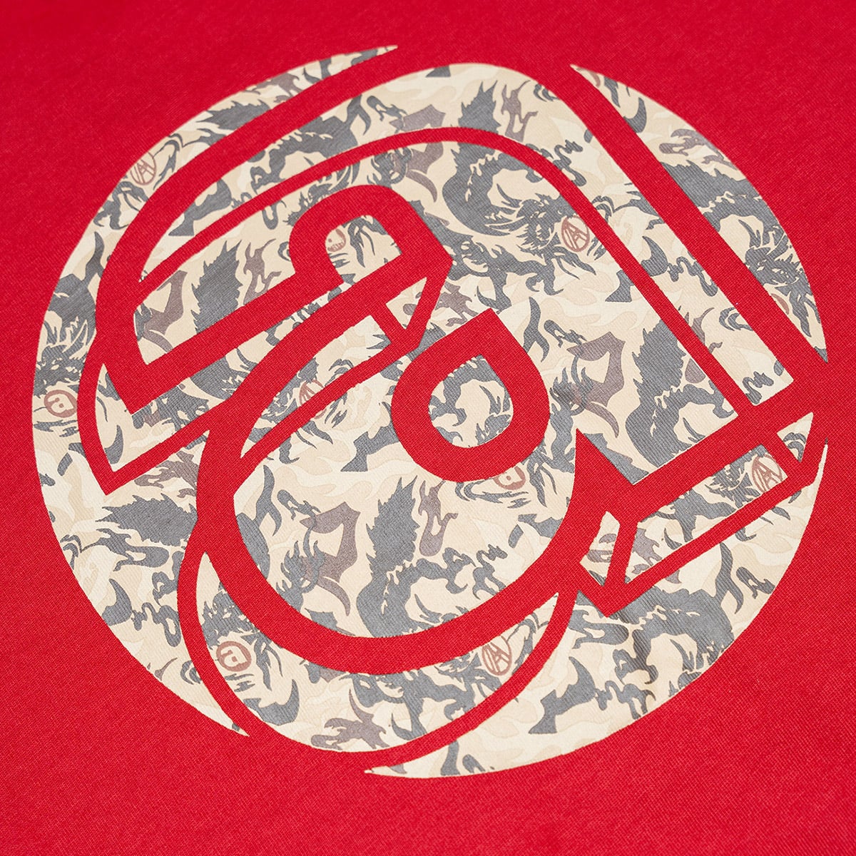 AGAINST LAB X ATMOS DRAGON LOGO TEE MAROONの画像