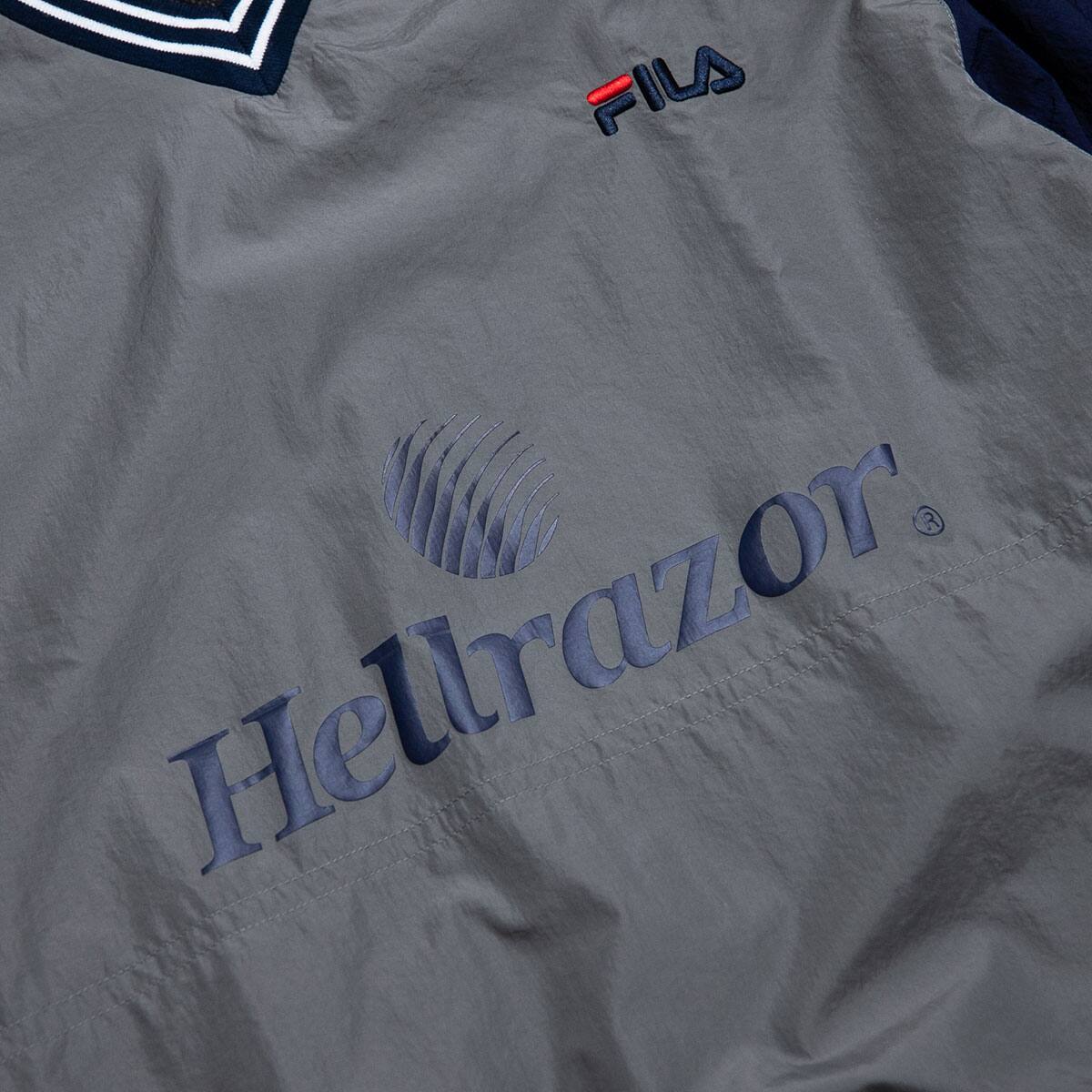 FILA HELLRAZOR TRADEMARK LOGO PULLOVER NYLON JACKET NAVY 23SS-S