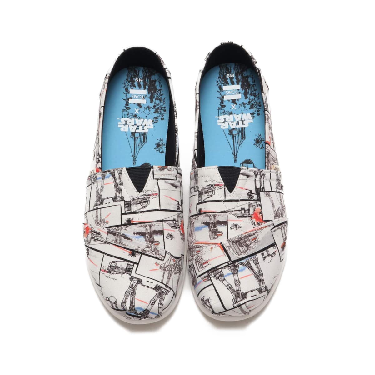 TOMS MENS Star Wars ALPARGATA 3.0 AT Print White Star Wars AT Print 21FA-Iの画像