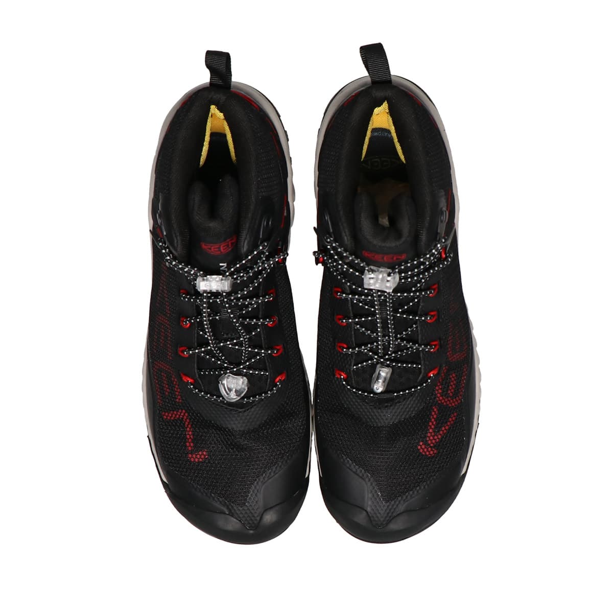 KEEN NXIS EVO MID WP BLACK/RED CARPET 21FW-Iの画像