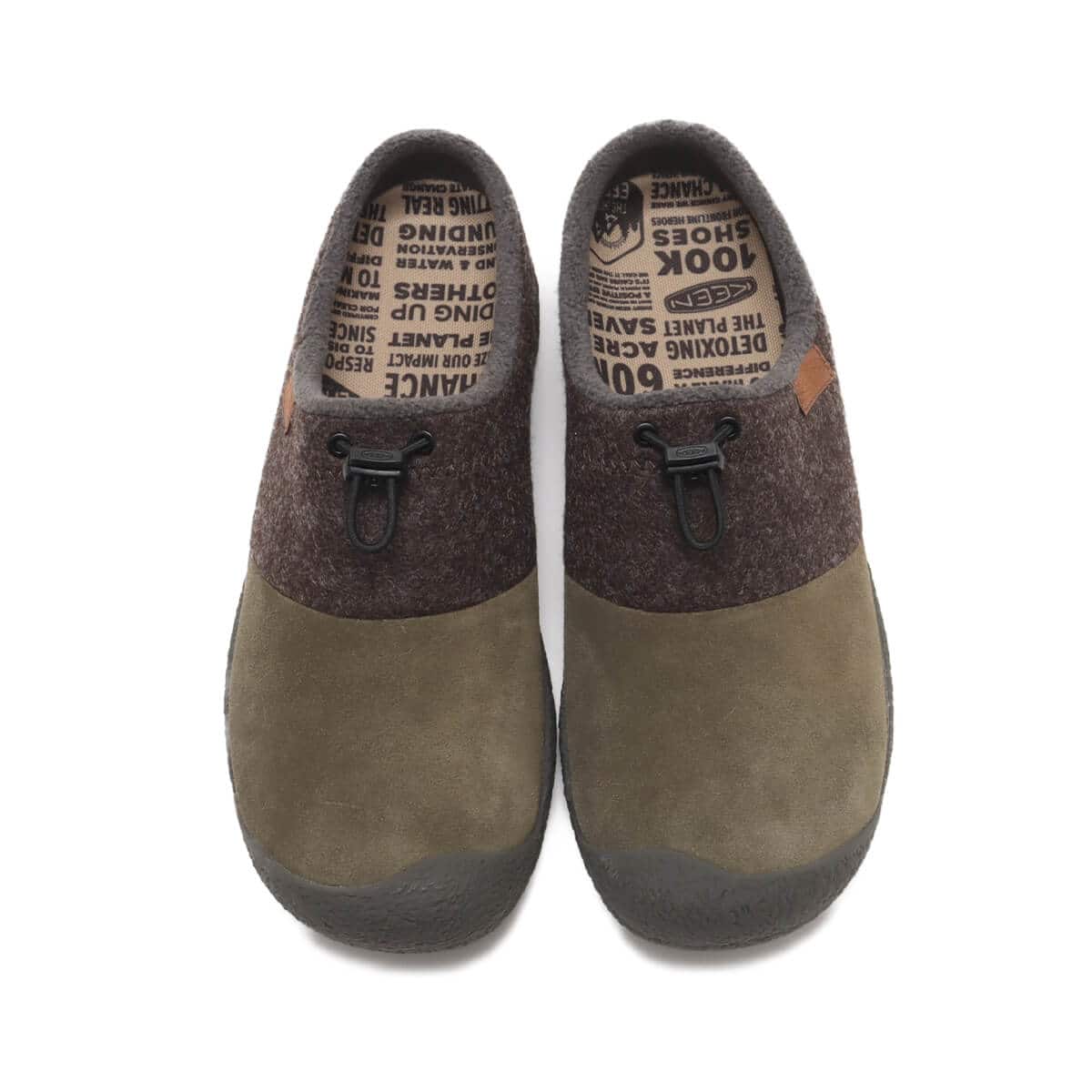 KEEN HOWSER III SLIDE DARK BROWN FELT/CANTEENの画像