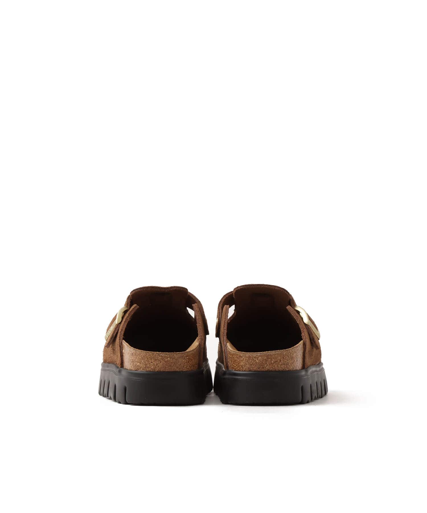 BIRKENSTOCK BOSTON CHUNKY LEVE DARK TEA/BLACK DARK TEAの画像