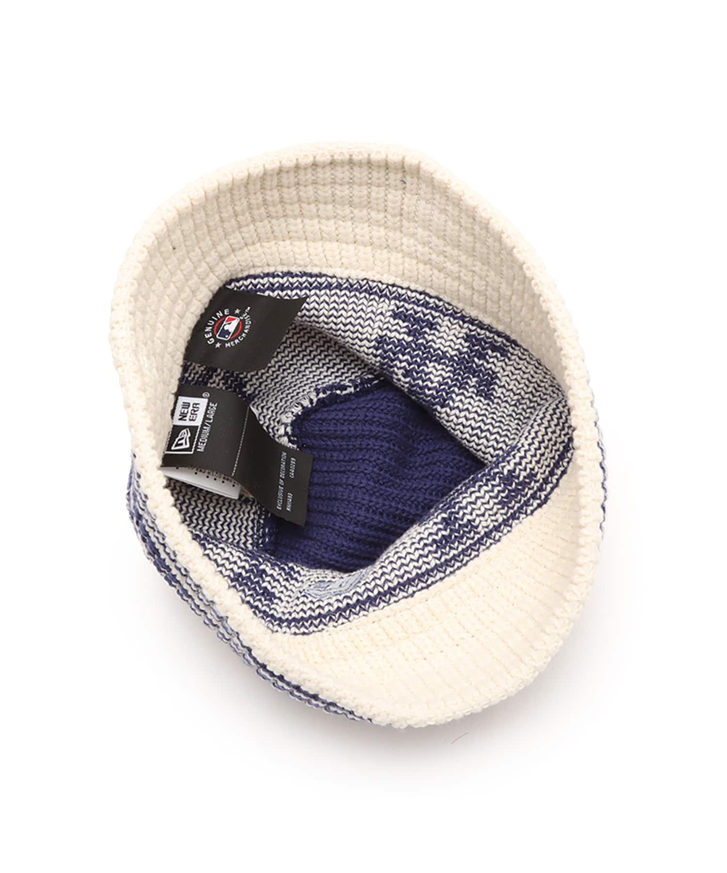 NEW ERA KNIT BUCKET New York Yankees WHITEの画像
