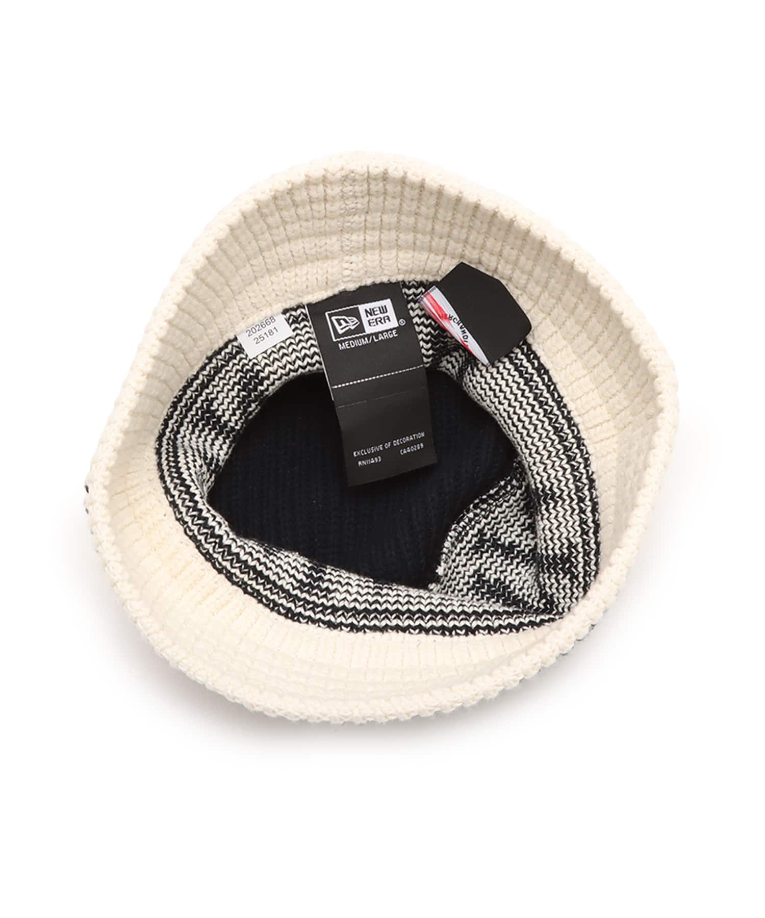 NEW ERA KNIT BUCKET Los Angeles Dodgers WHITEの画像