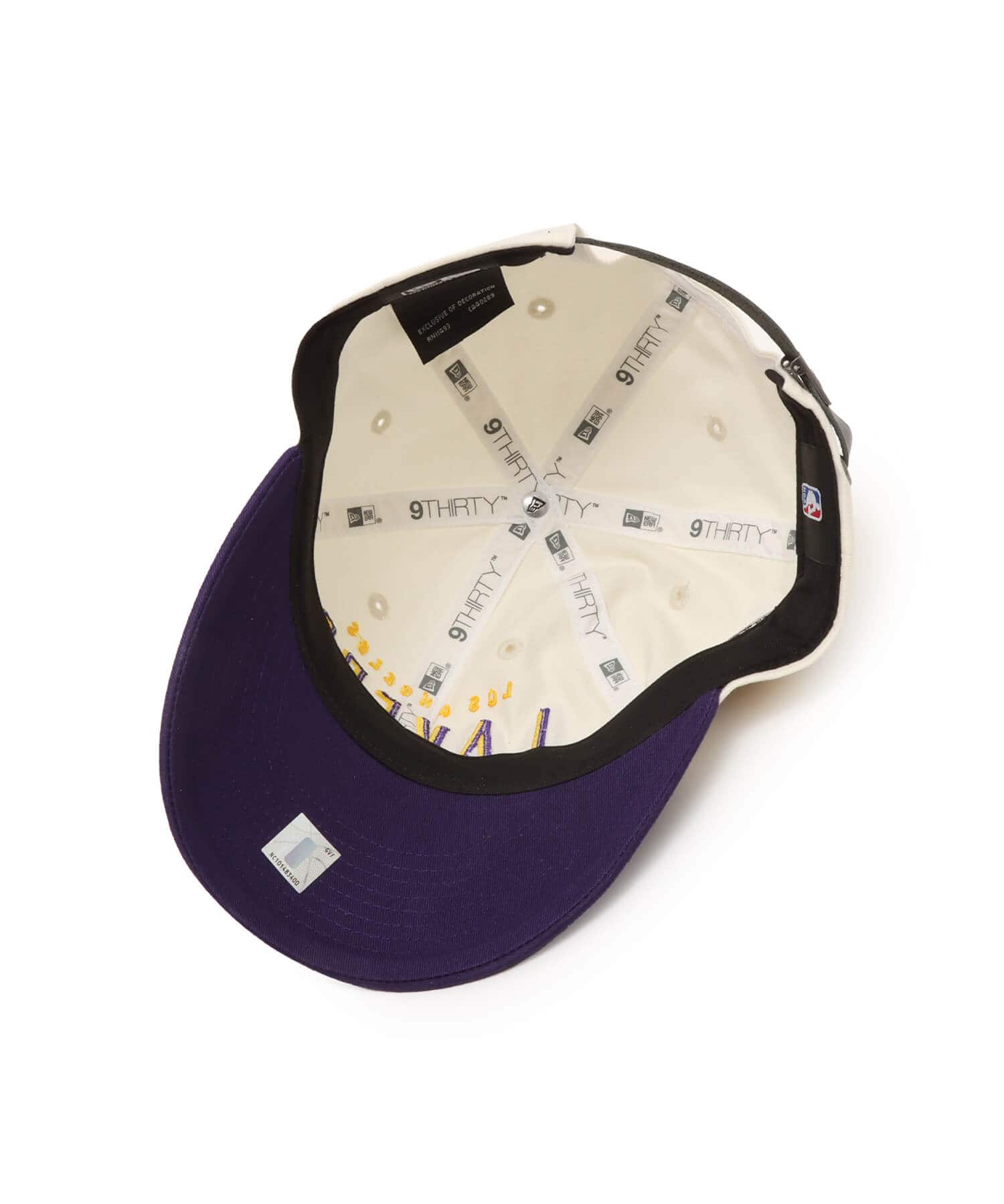 NEW ERA 9THIRTY LS League Buckle Los Angeles LakersL WHITEの画像