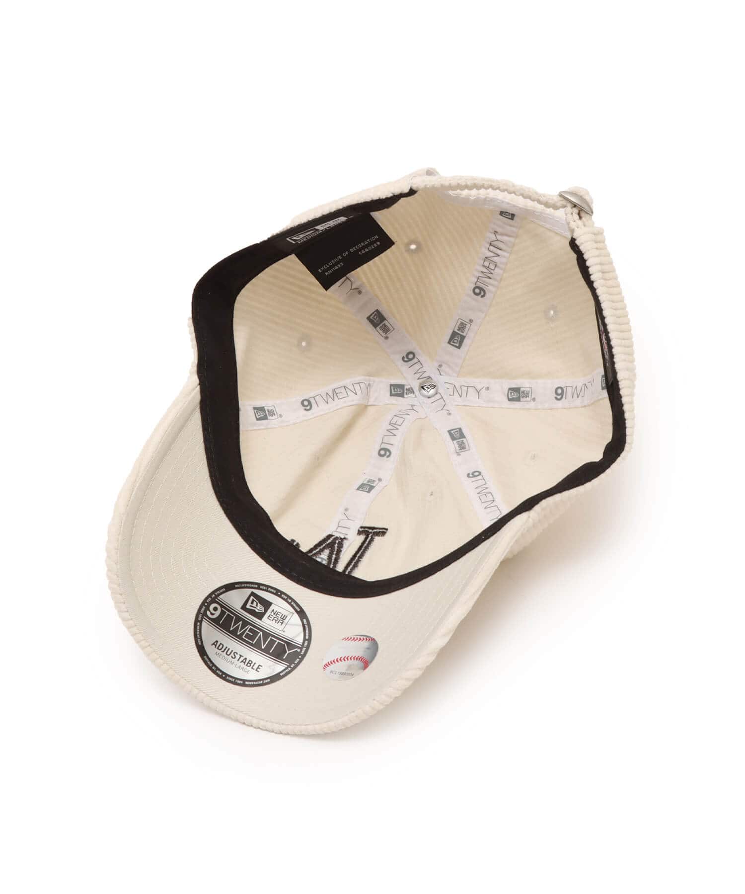 NEW ERA 9TWENTY CS MLB 8W Corduroy Los Angeles Dodgers WHITEの画像