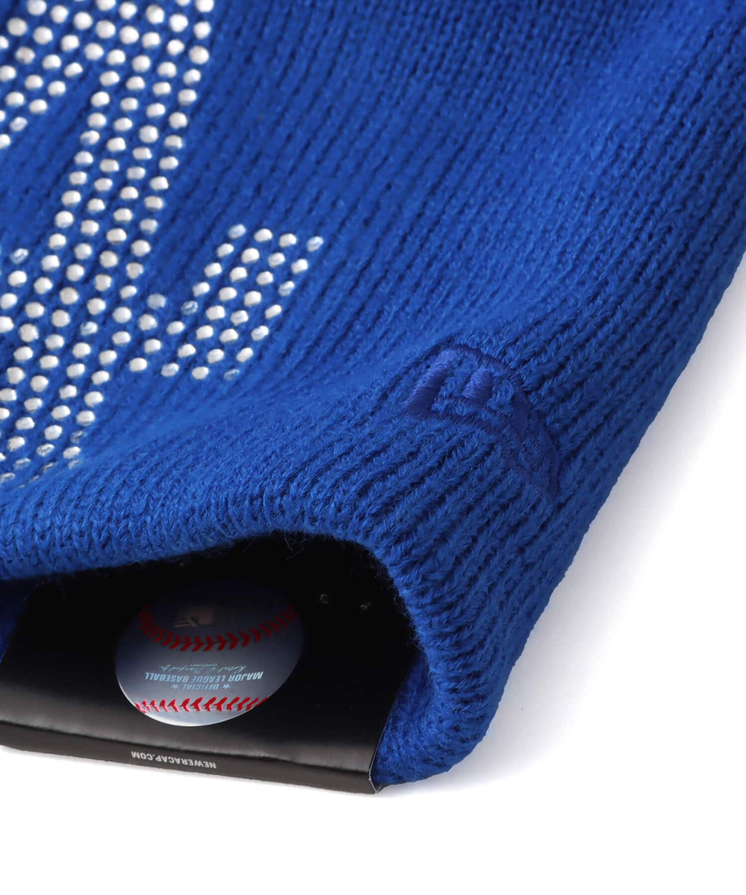 NEW ERA BASIC BEANIE BIG LOGO RHINESTONE Los Angeles Dodgers BLUEの画像