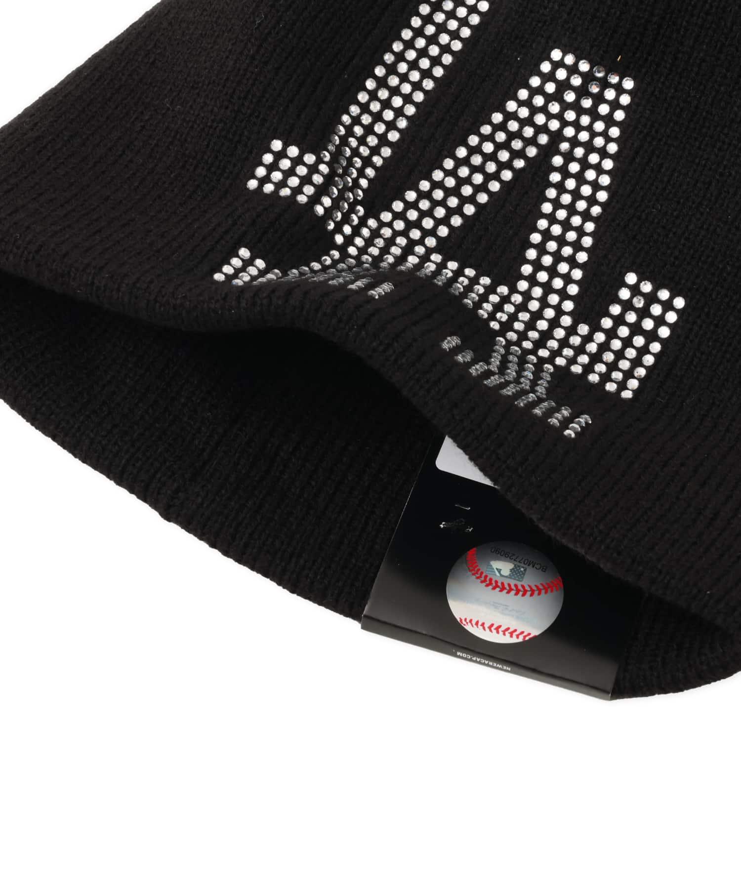 NEW ERA BASIC BEANIE Rhinestone Los Angeles Dodgers BLACKの画像