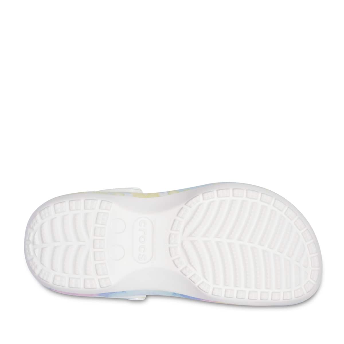 crocs Classic Platform Tie-Dye Graphic Clog W White/Multi の画像