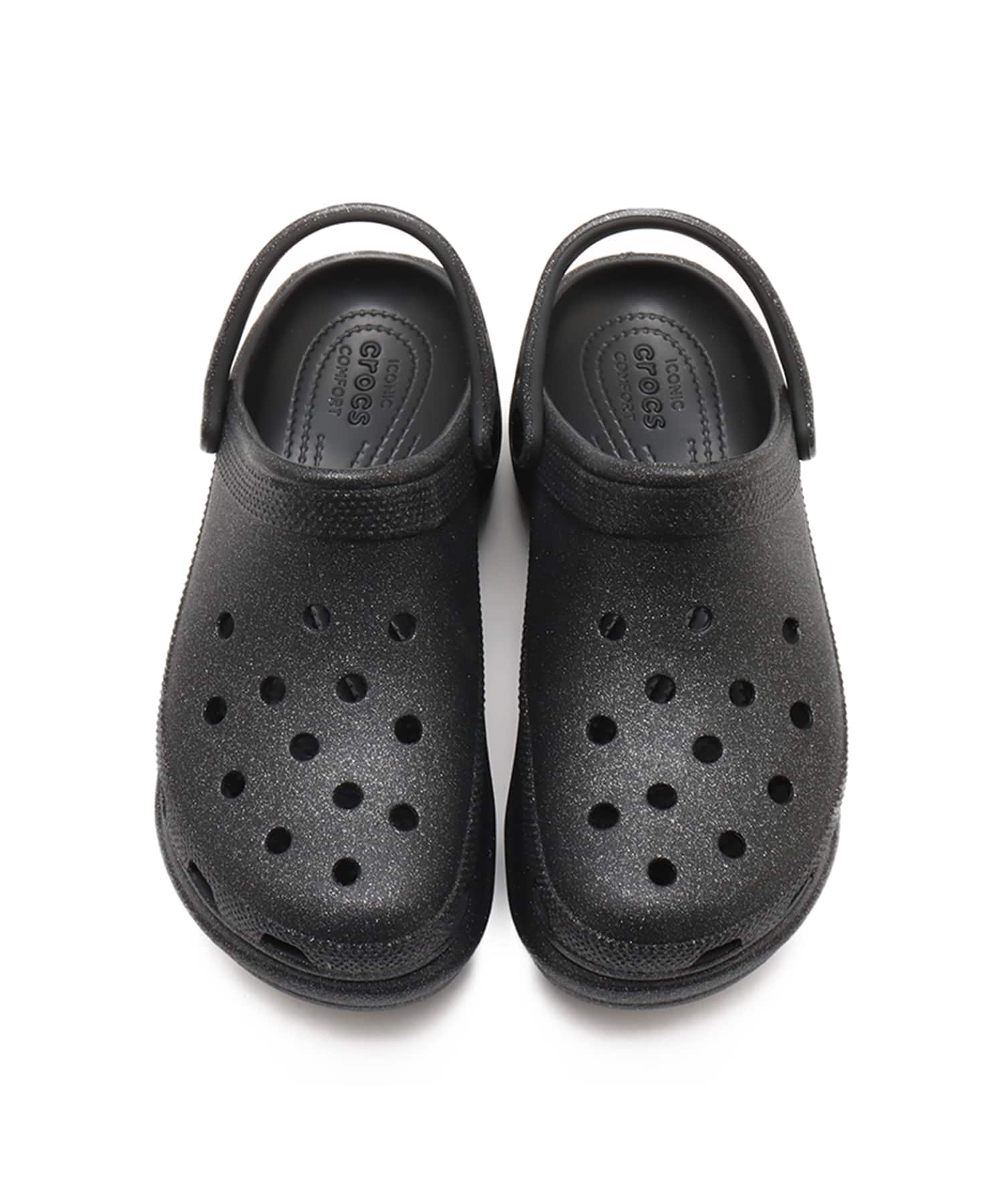 crocs Bae Glitter Clog Blackの画像