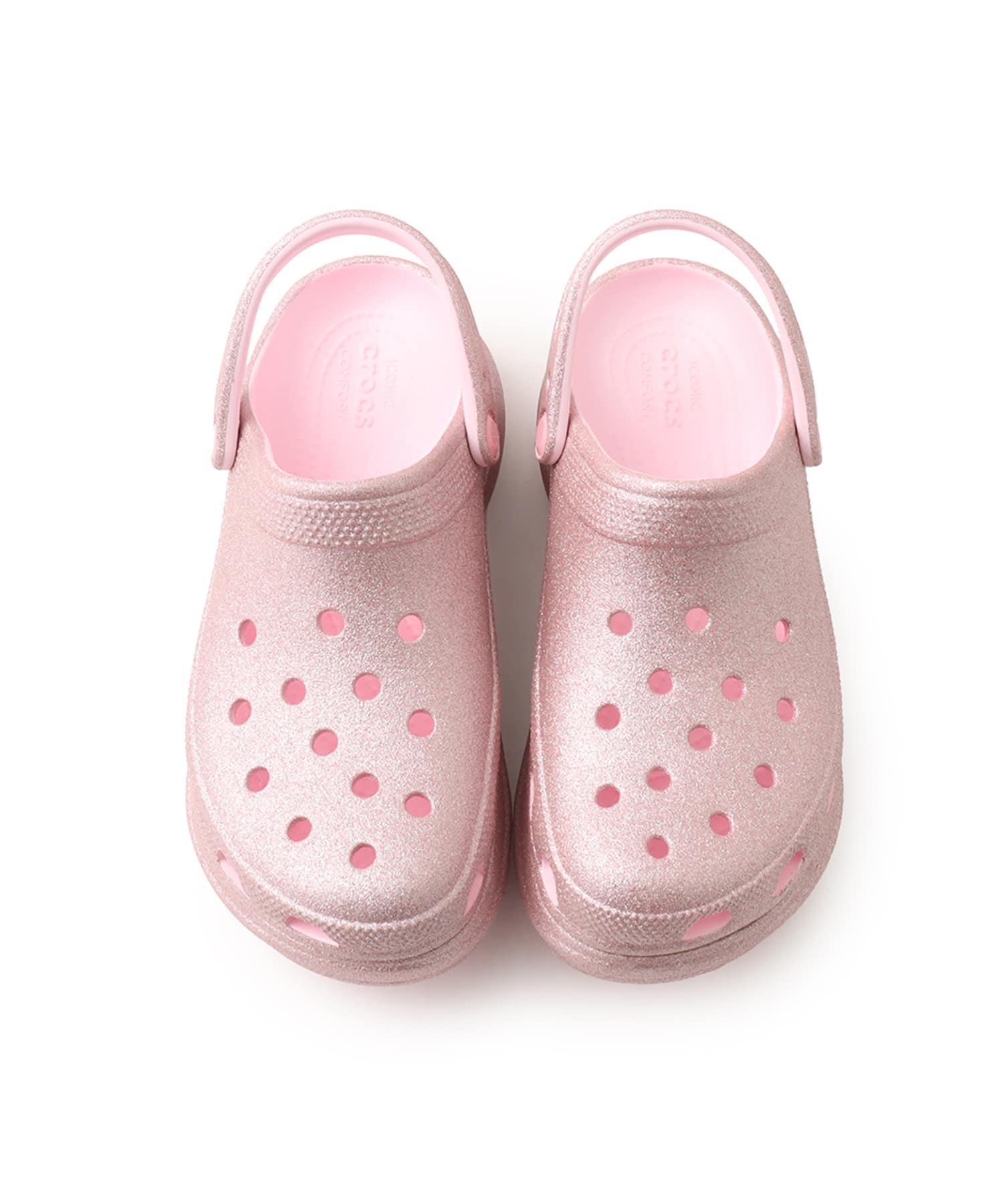 crocs Bae Glitter Clog Pink Milkの画像