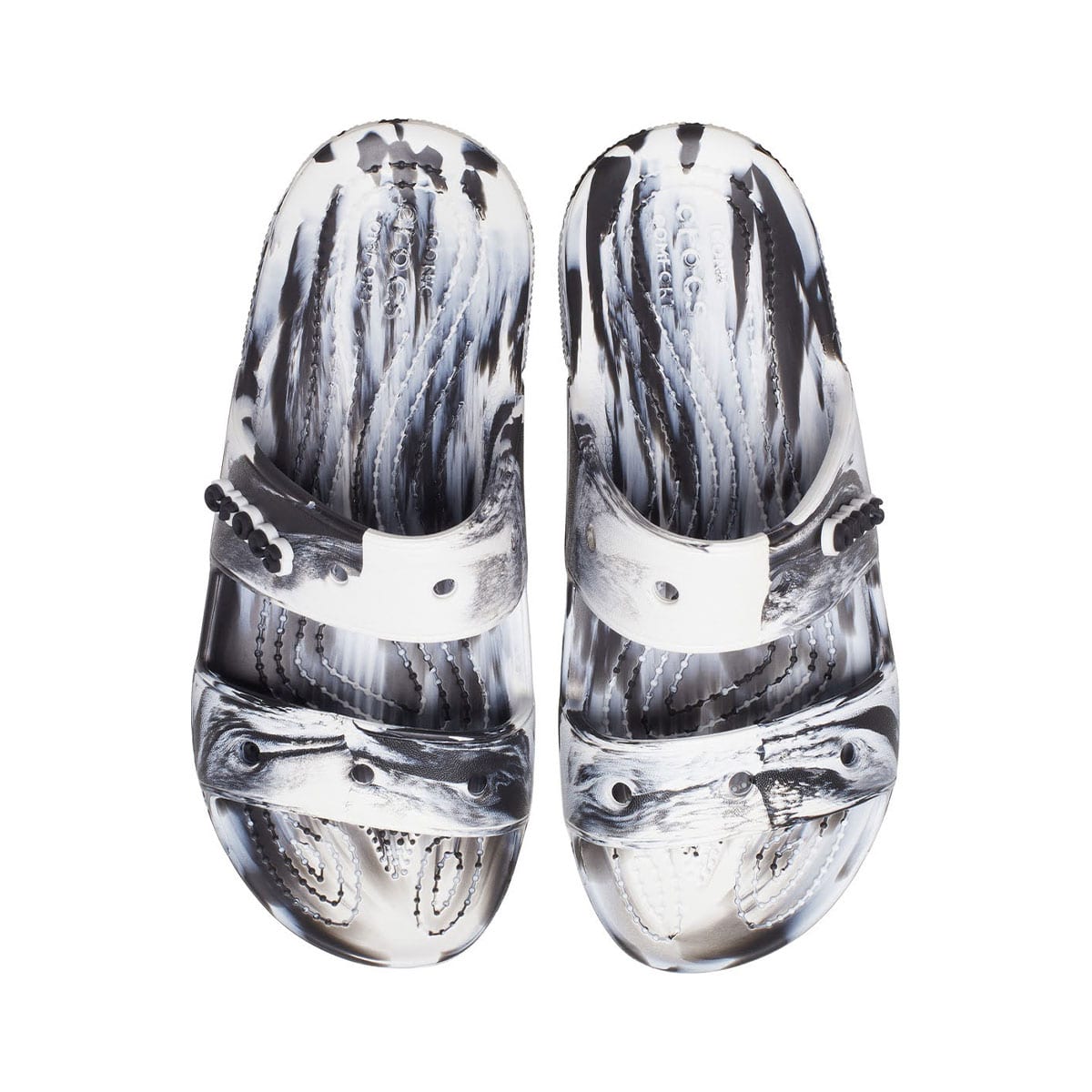 Crocs Classic Crocs Marbled Sandal White/Black 22SS-Iの画像