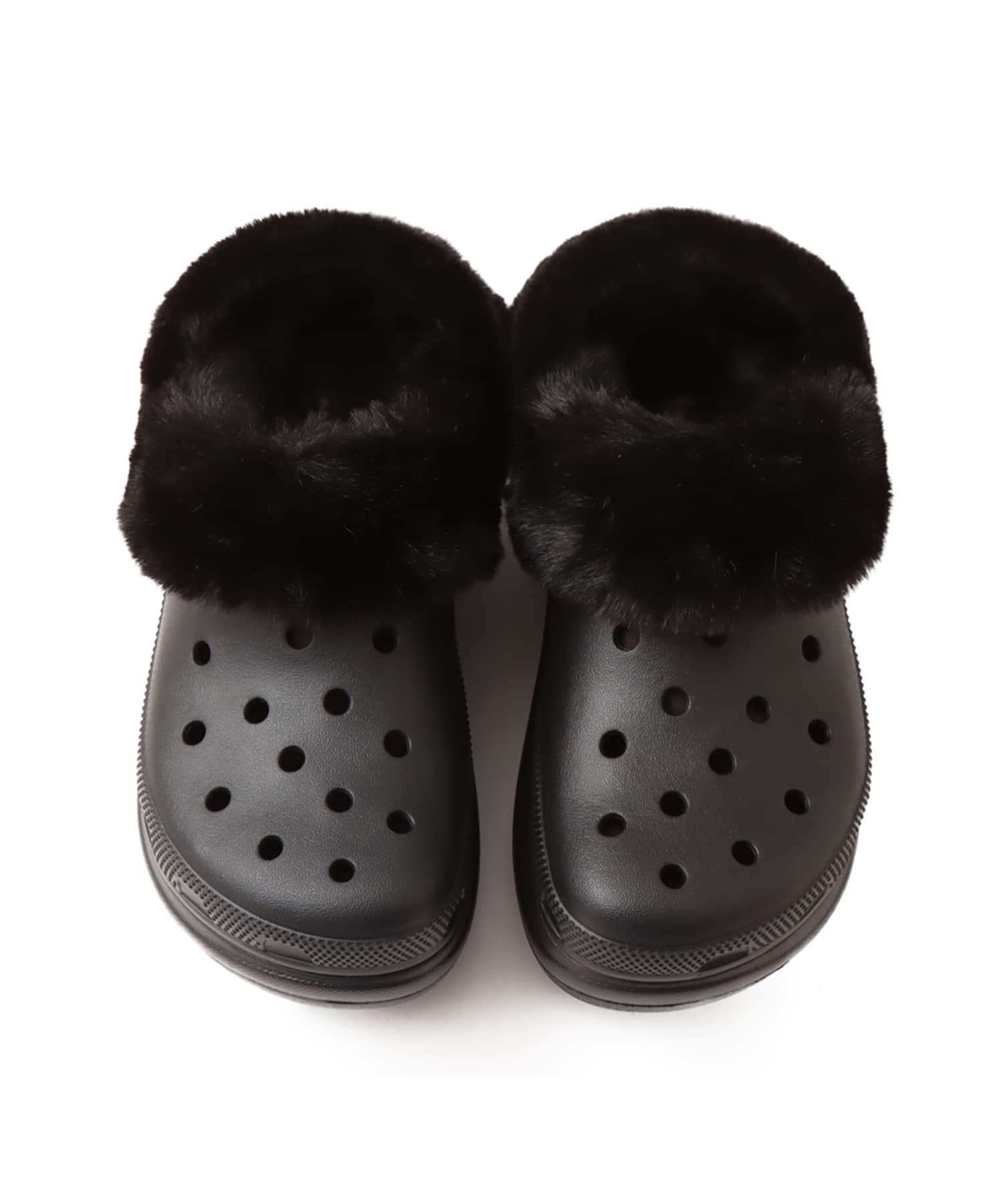 crocs Bae Lined Clog Blackの画像