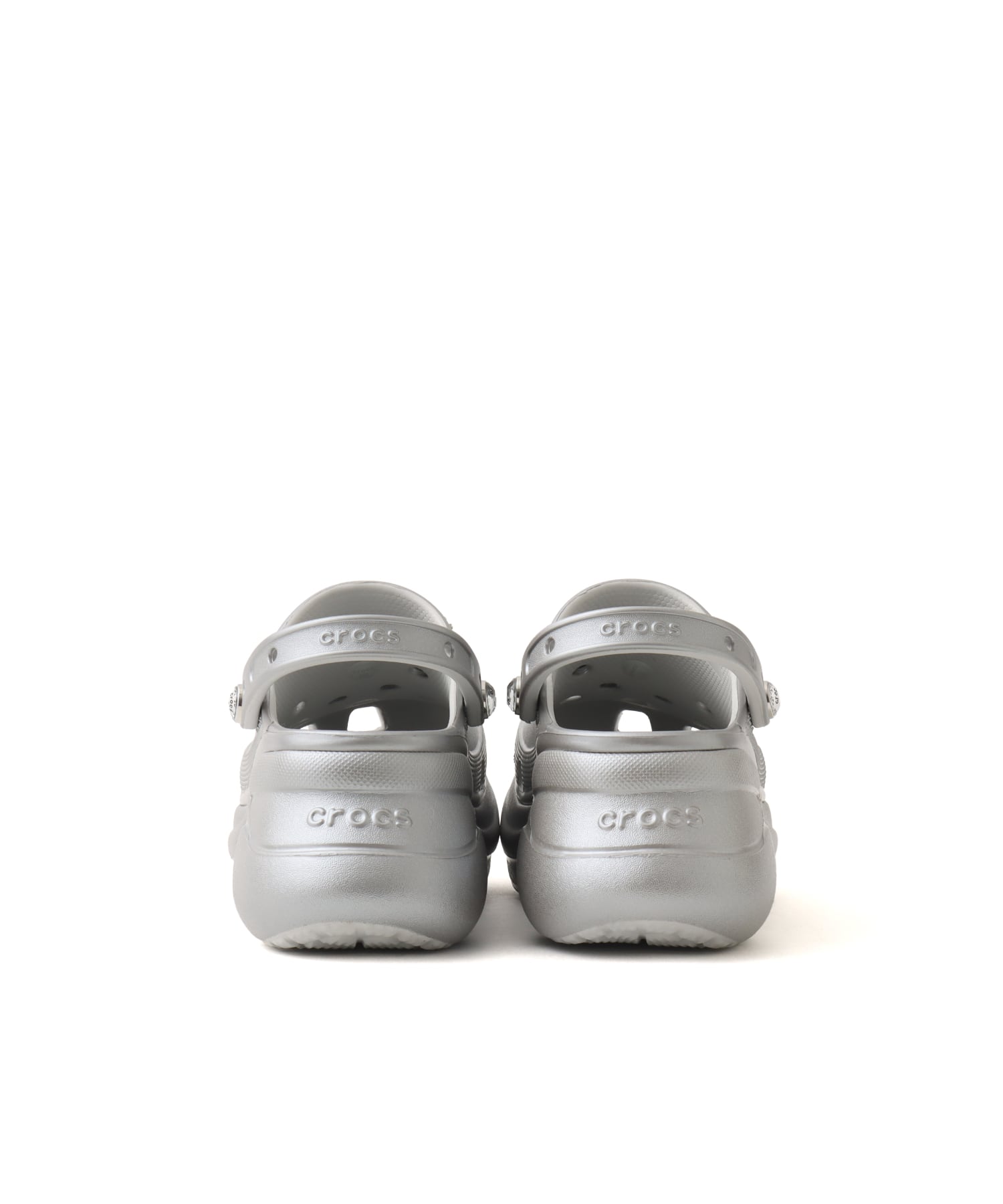 crocs Bae Bedazzled Bows Clog Silverの画像