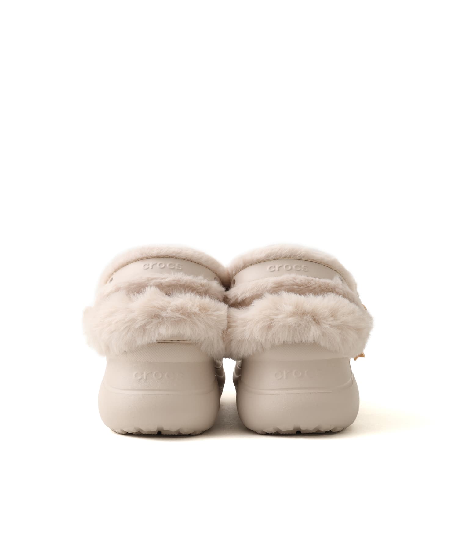 crocs Bae Lined Metal Minis Clog Cocoa Creamの画像