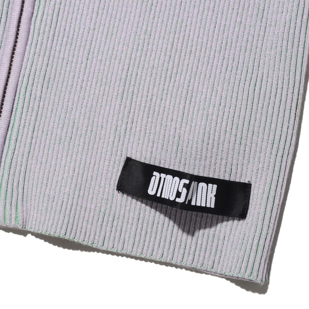 atmos pink ZIP バイカラー リブニット OP PURPLEの画像
