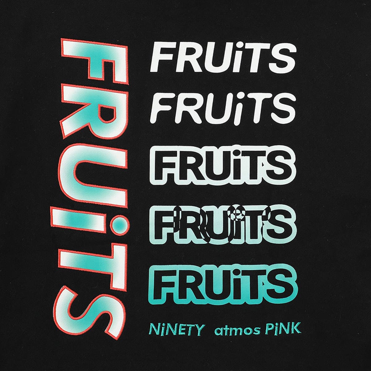 FRUiTS × atmos pink × 9090 Hoodie BLACK 22SP-I